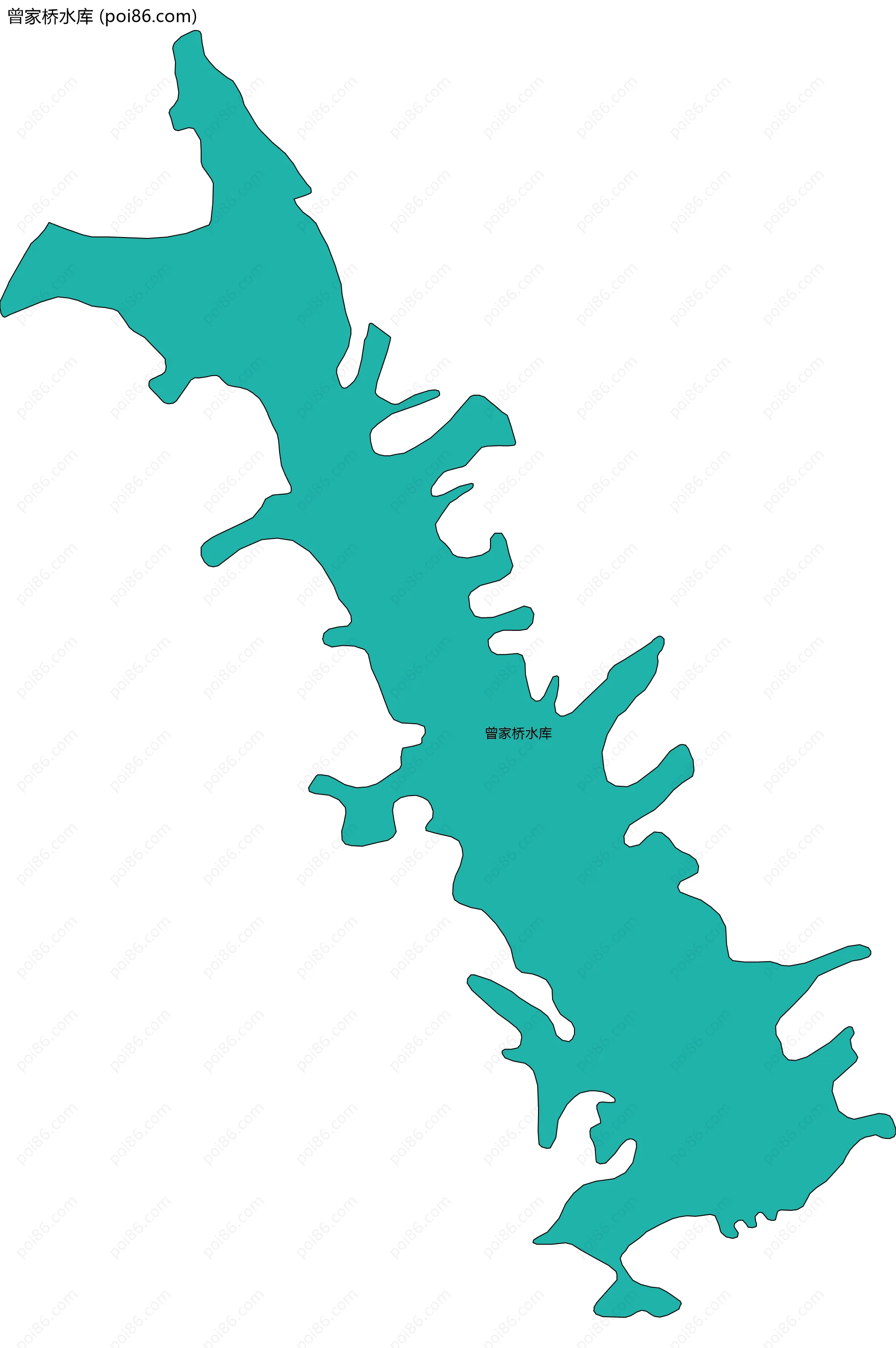 曾家桥水库边界地图