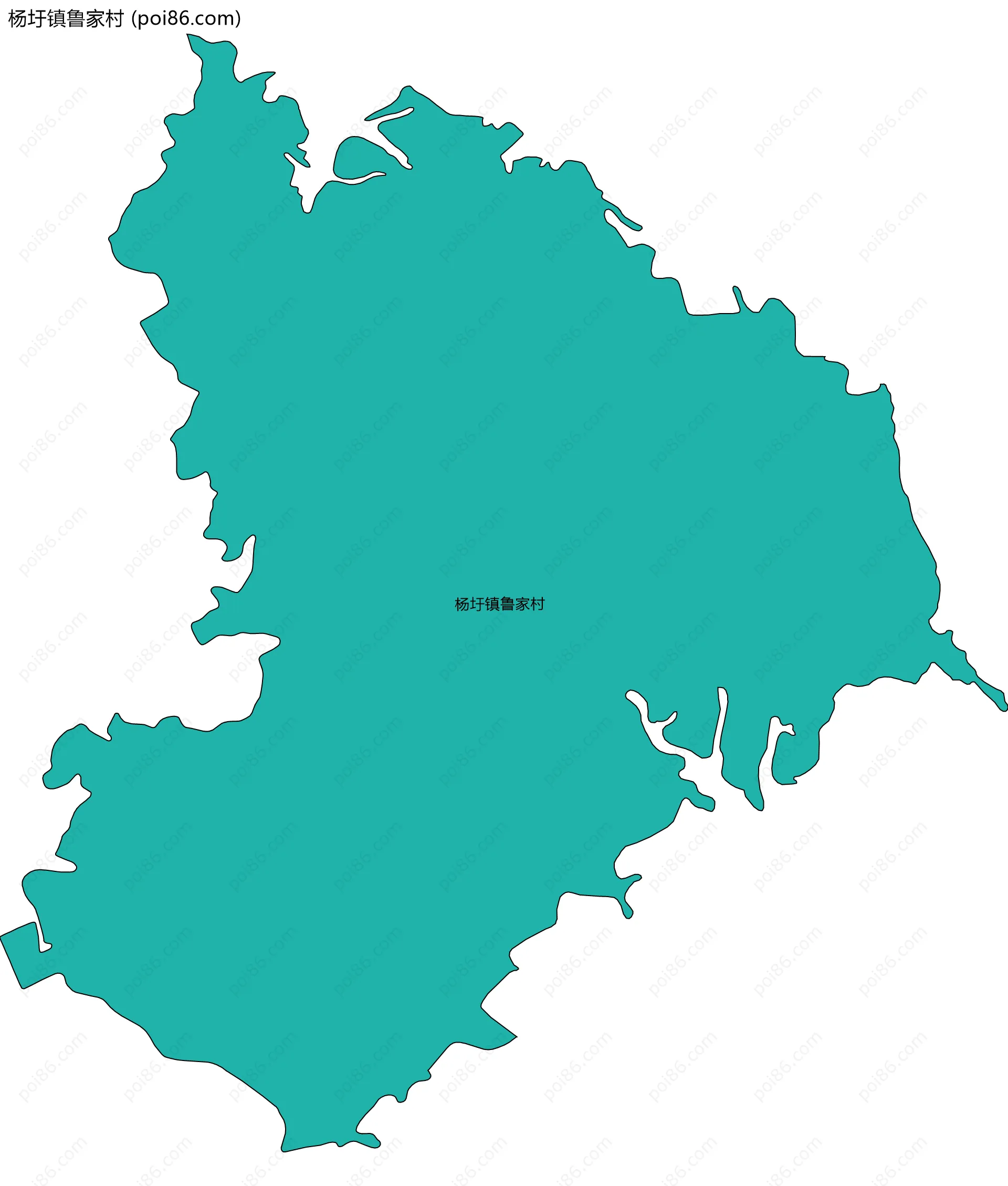 杨圩镇鲁家村边界地图