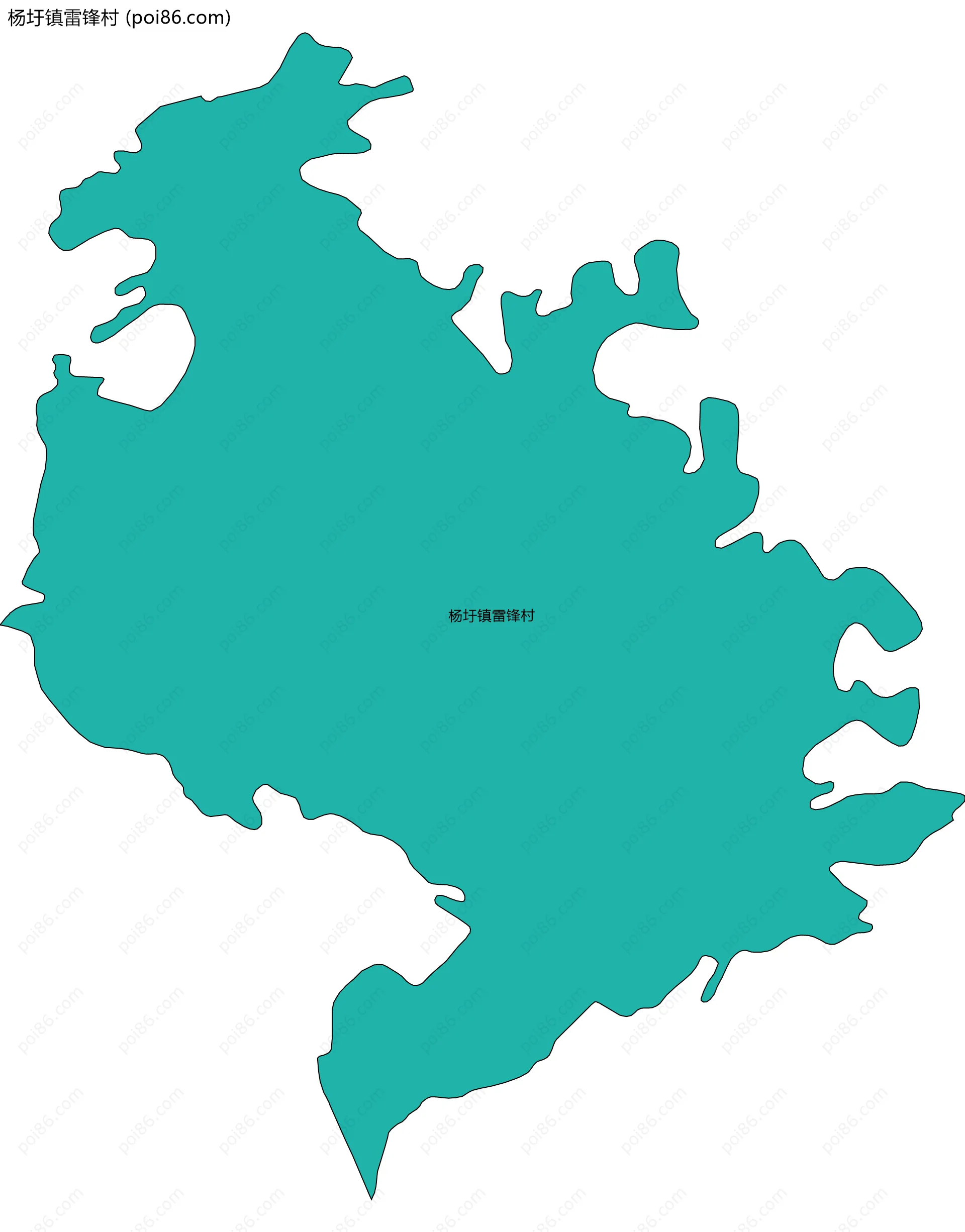 杨圩镇雷锋村边界地图