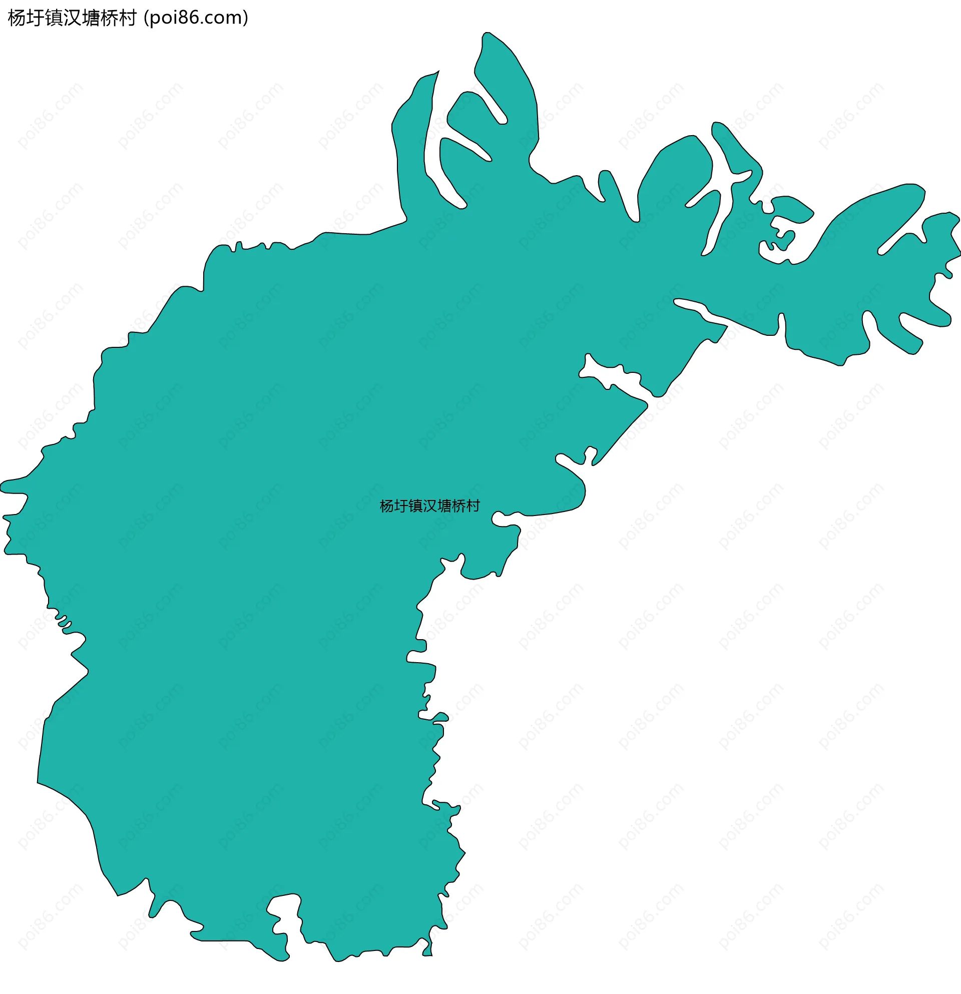 杨圩镇汉塘桥村边界地图