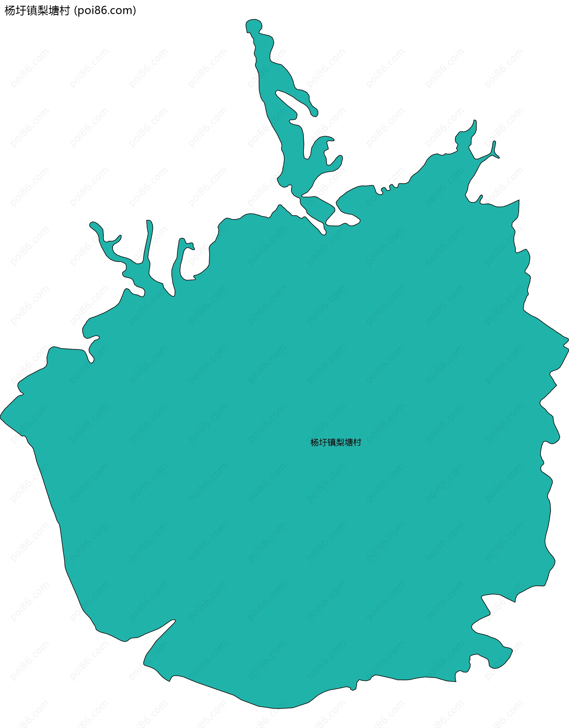 杨圩镇梨塘村边界地图