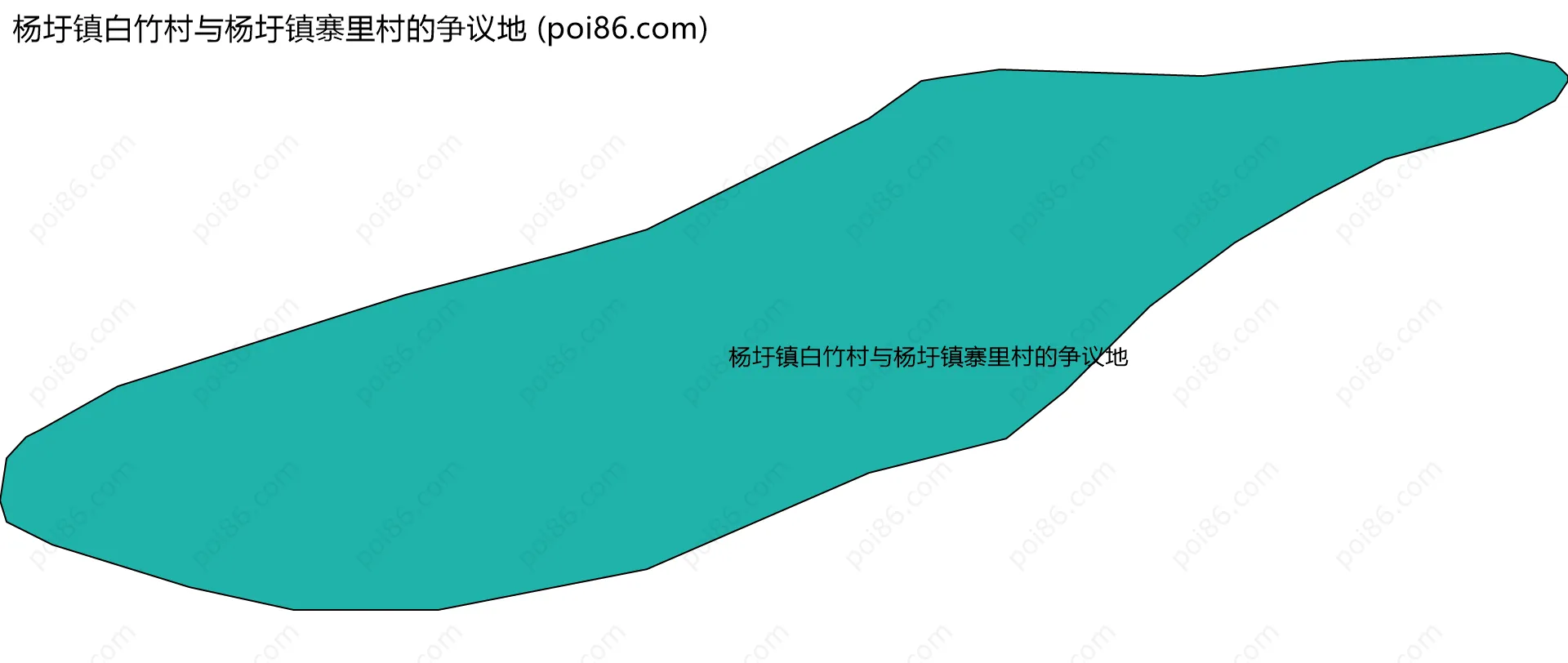 杨圩镇白竹村与杨圩镇寨里村的争议地边界地图