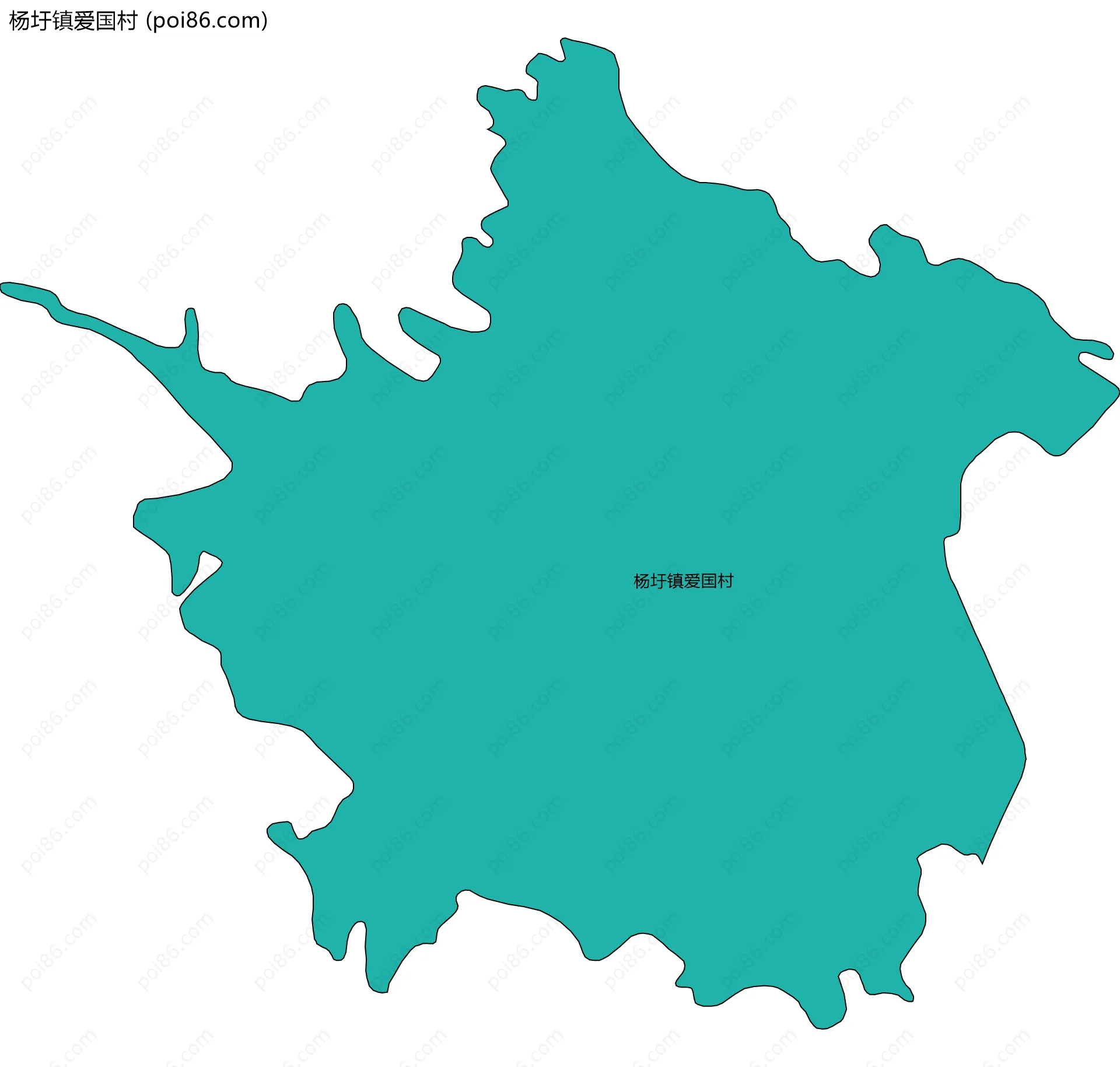 杨圩镇爱国村边界地图