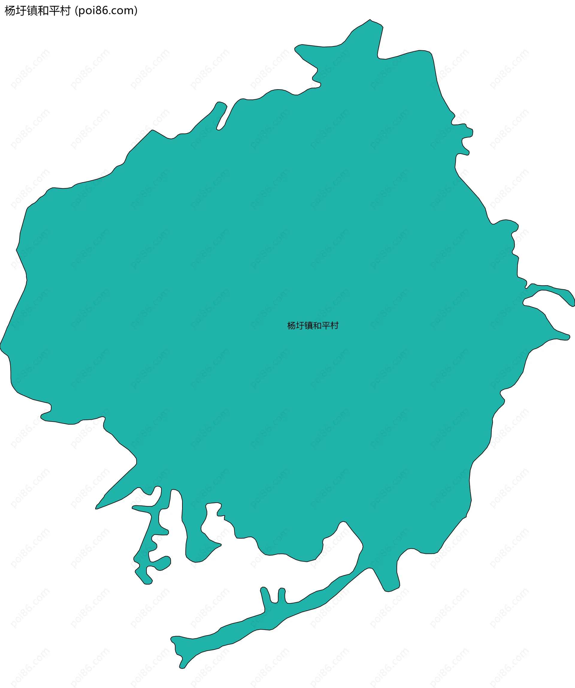 杨圩镇和平村边界地图