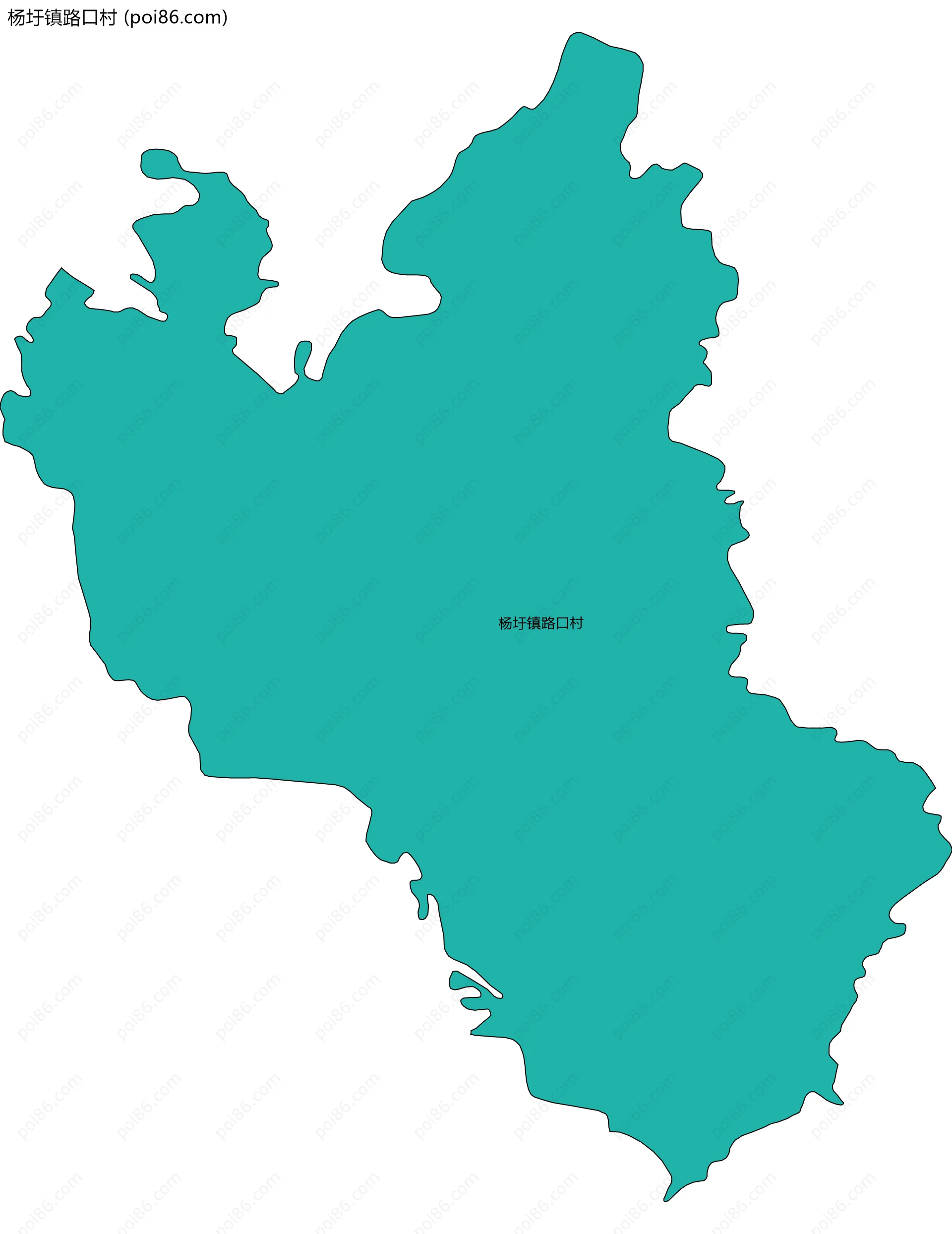 杨圩镇路口村边界地图