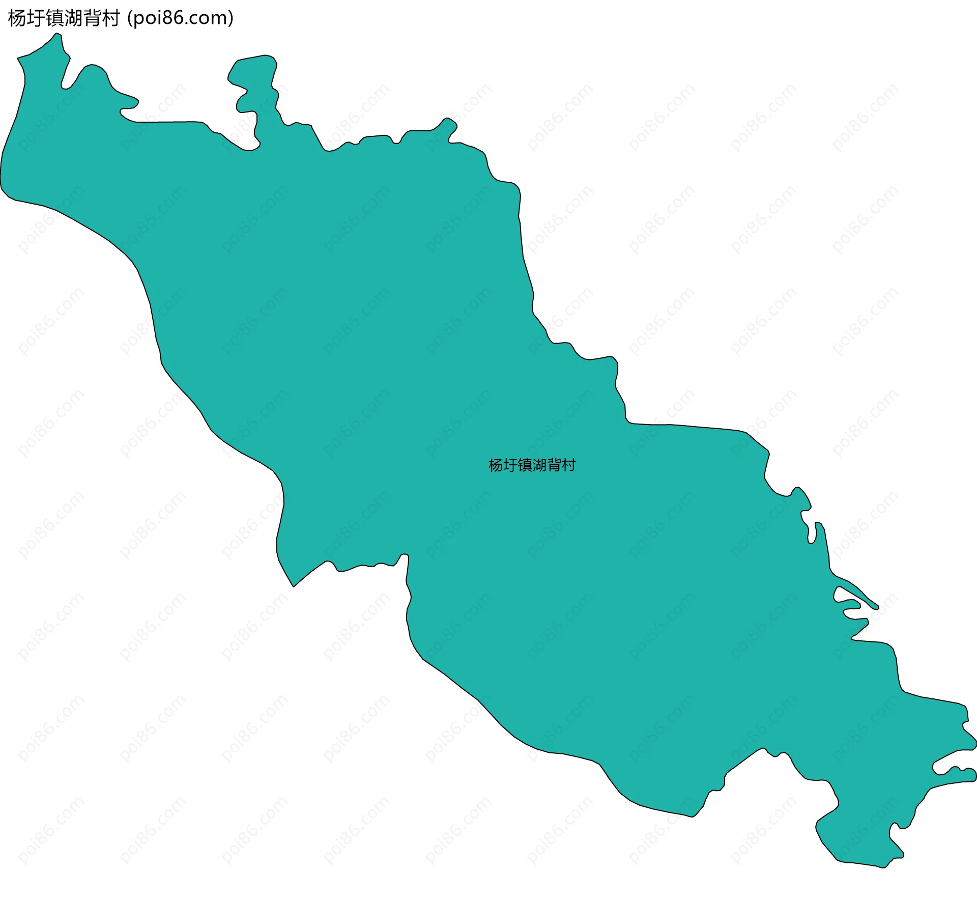 杨圩镇湖背村边界地图