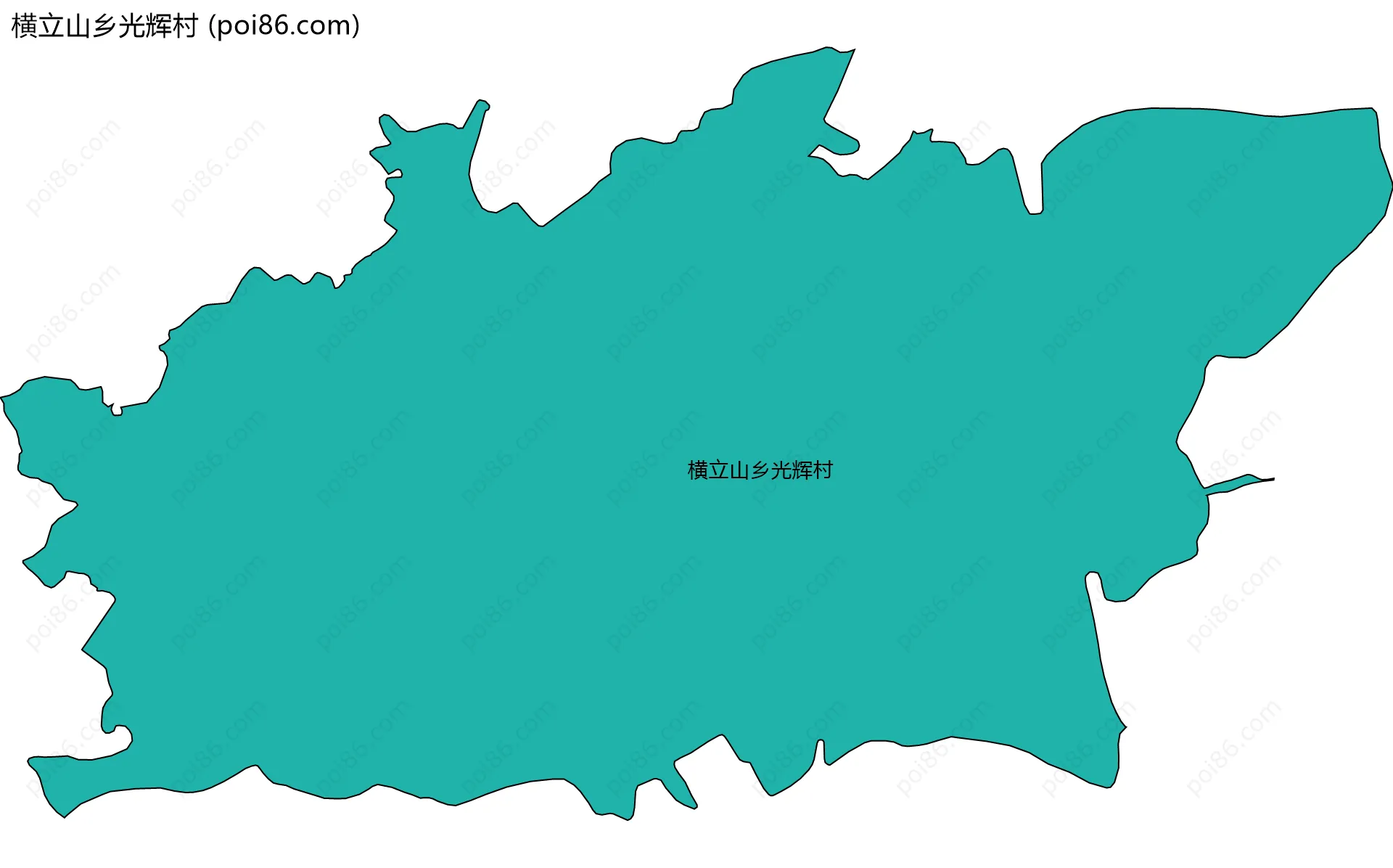 横立山乡光辉村边界地图