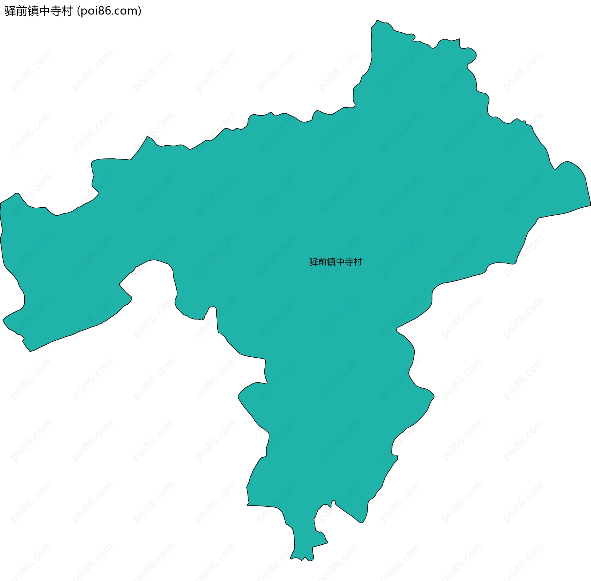 驿前镇中寺村边界地图