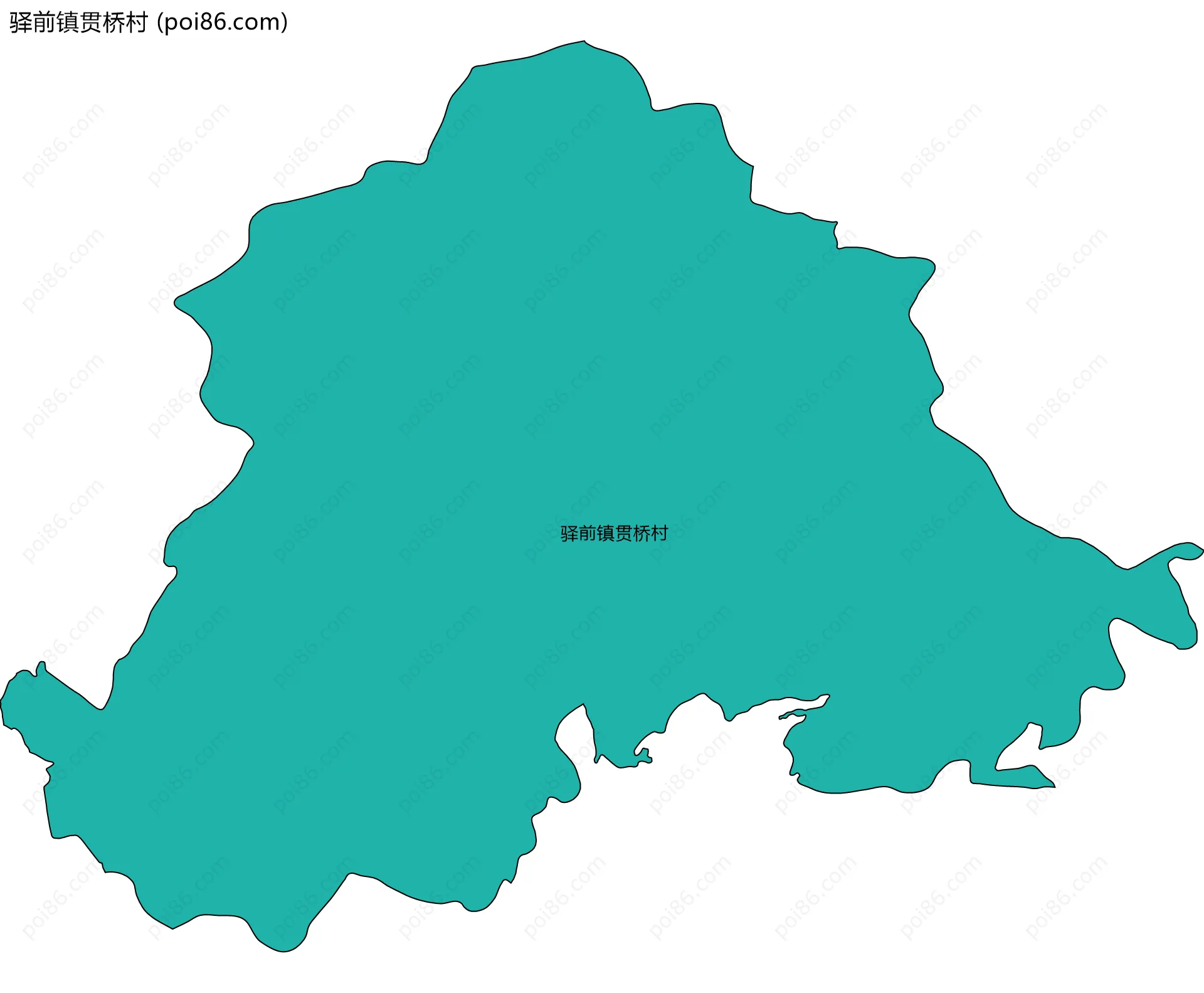 驿前镇贯桥村边界地图