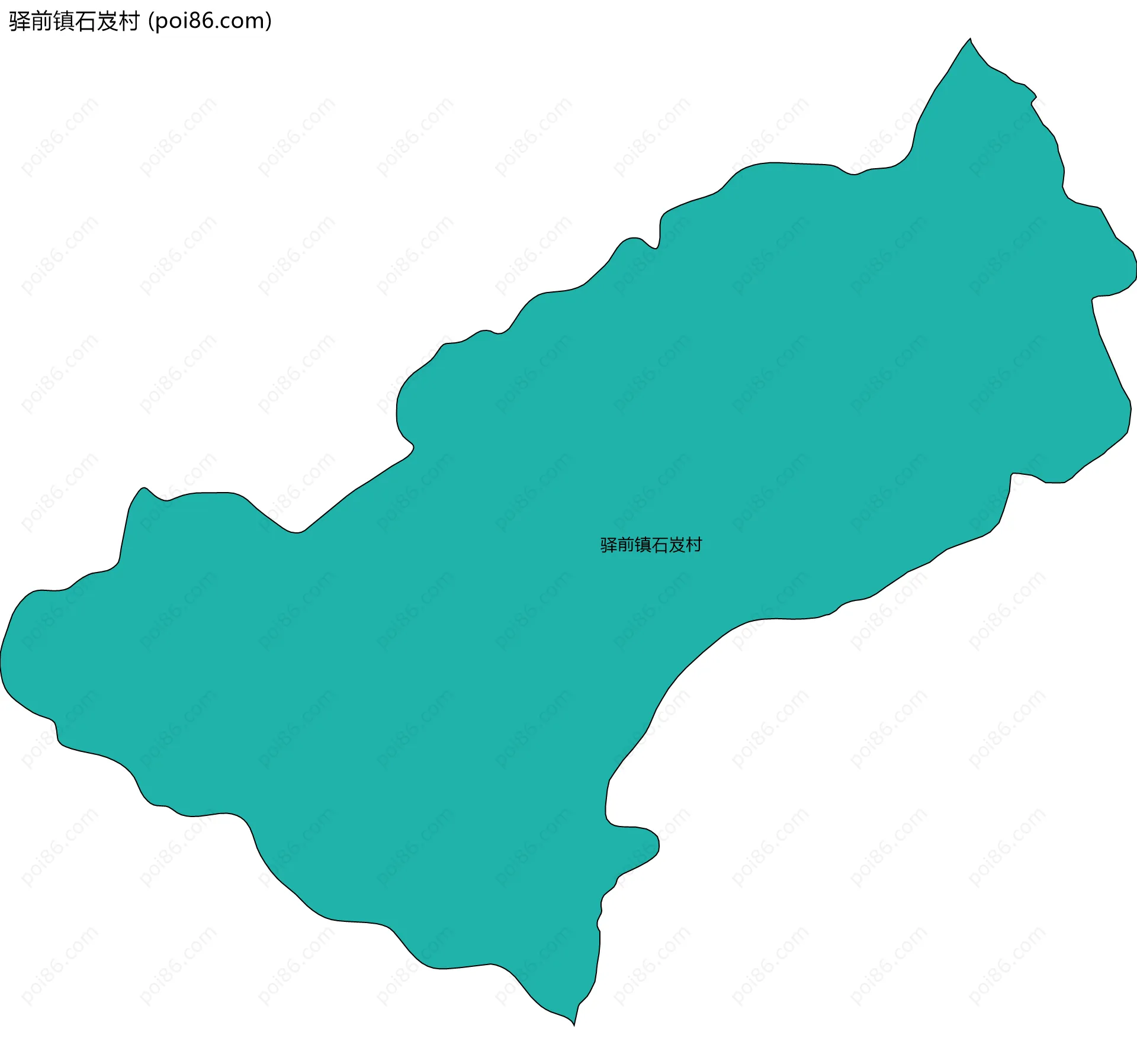 驿前镇石岌村边界地图