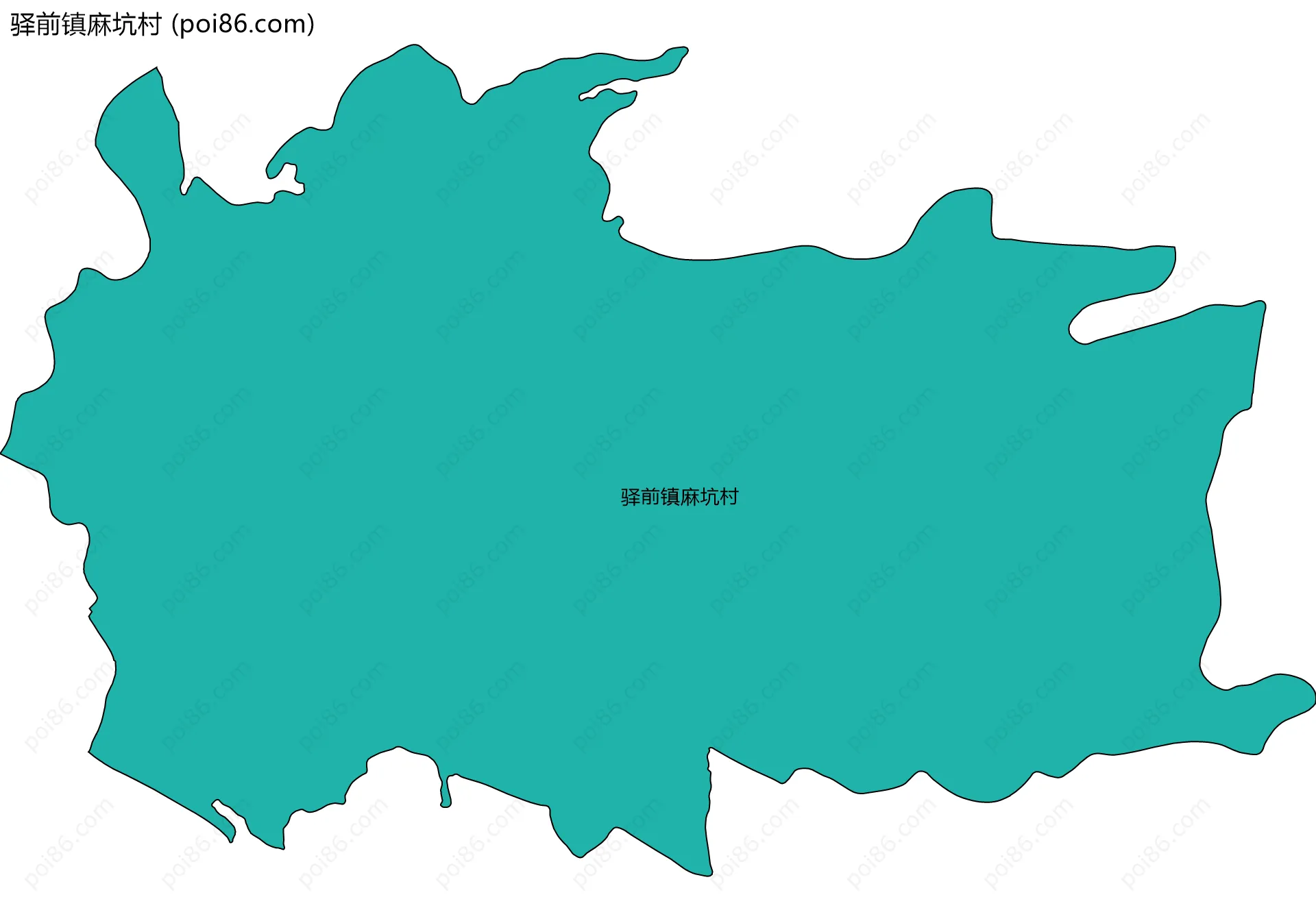驿前镇麻坑村边界地图
