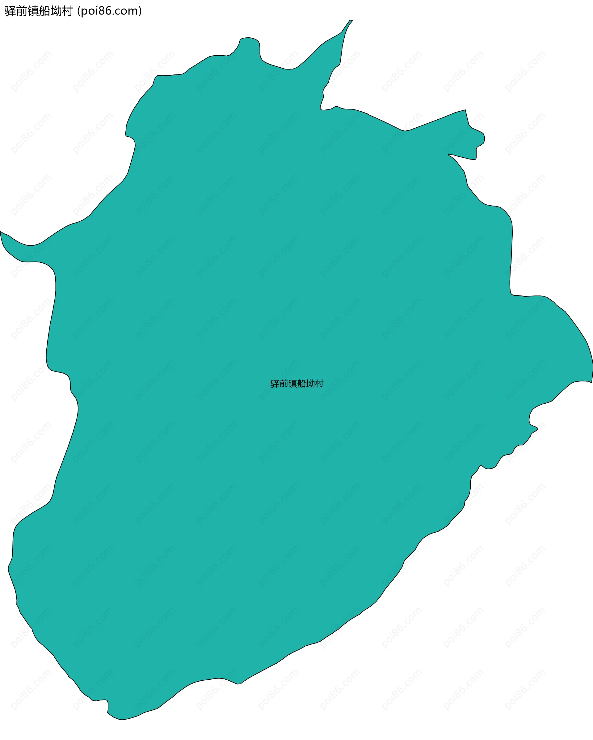 驿前镇船坳村边界地图