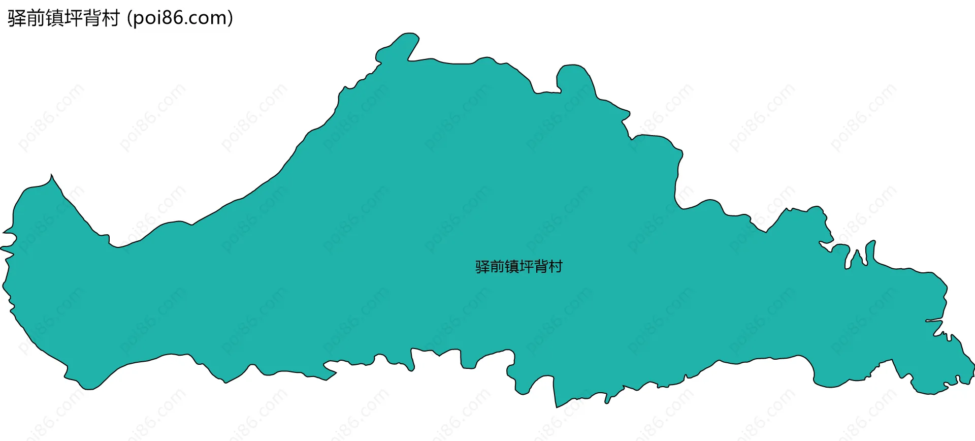驿前镇坪背村边界地图