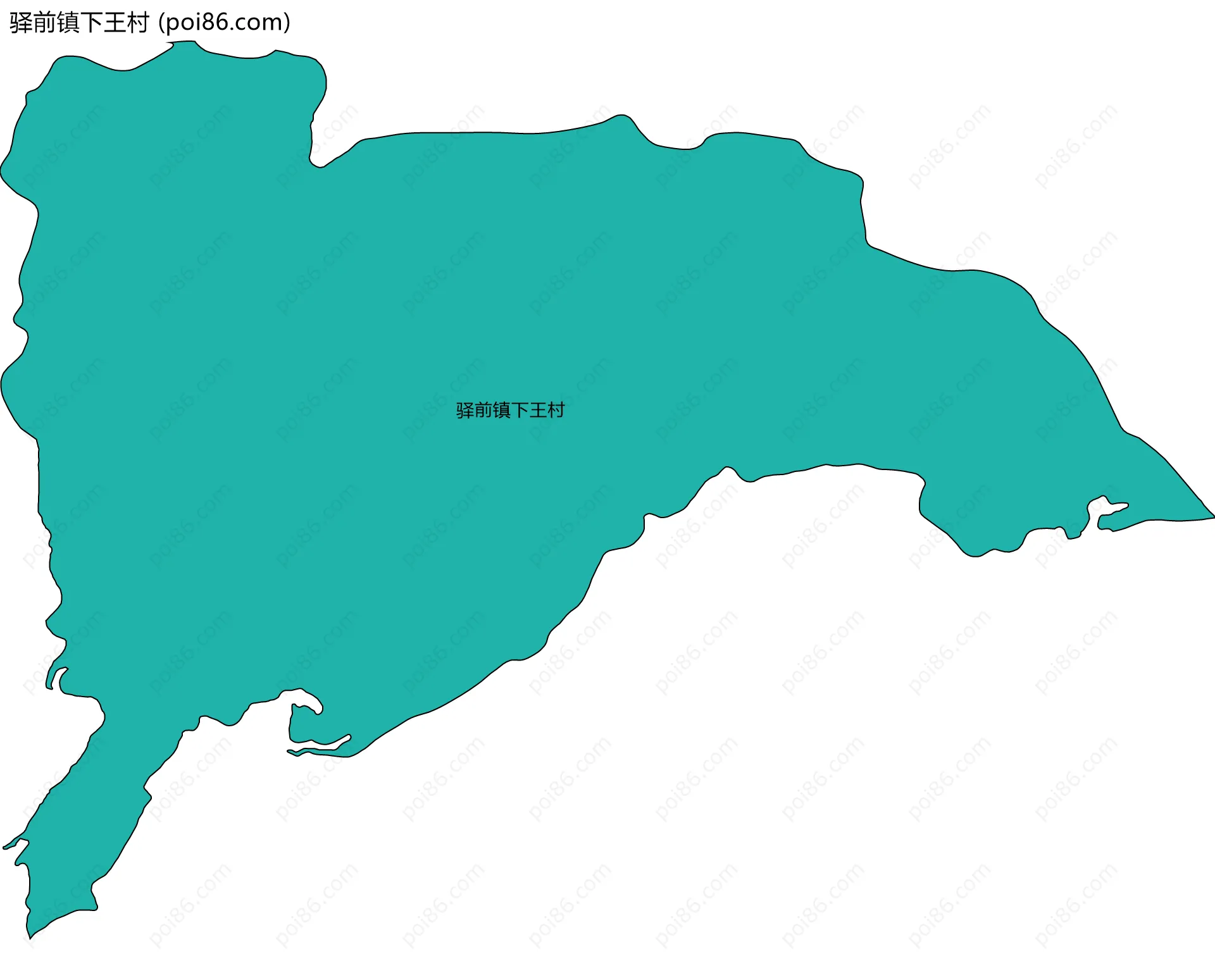 驿前镇下王村边界地图