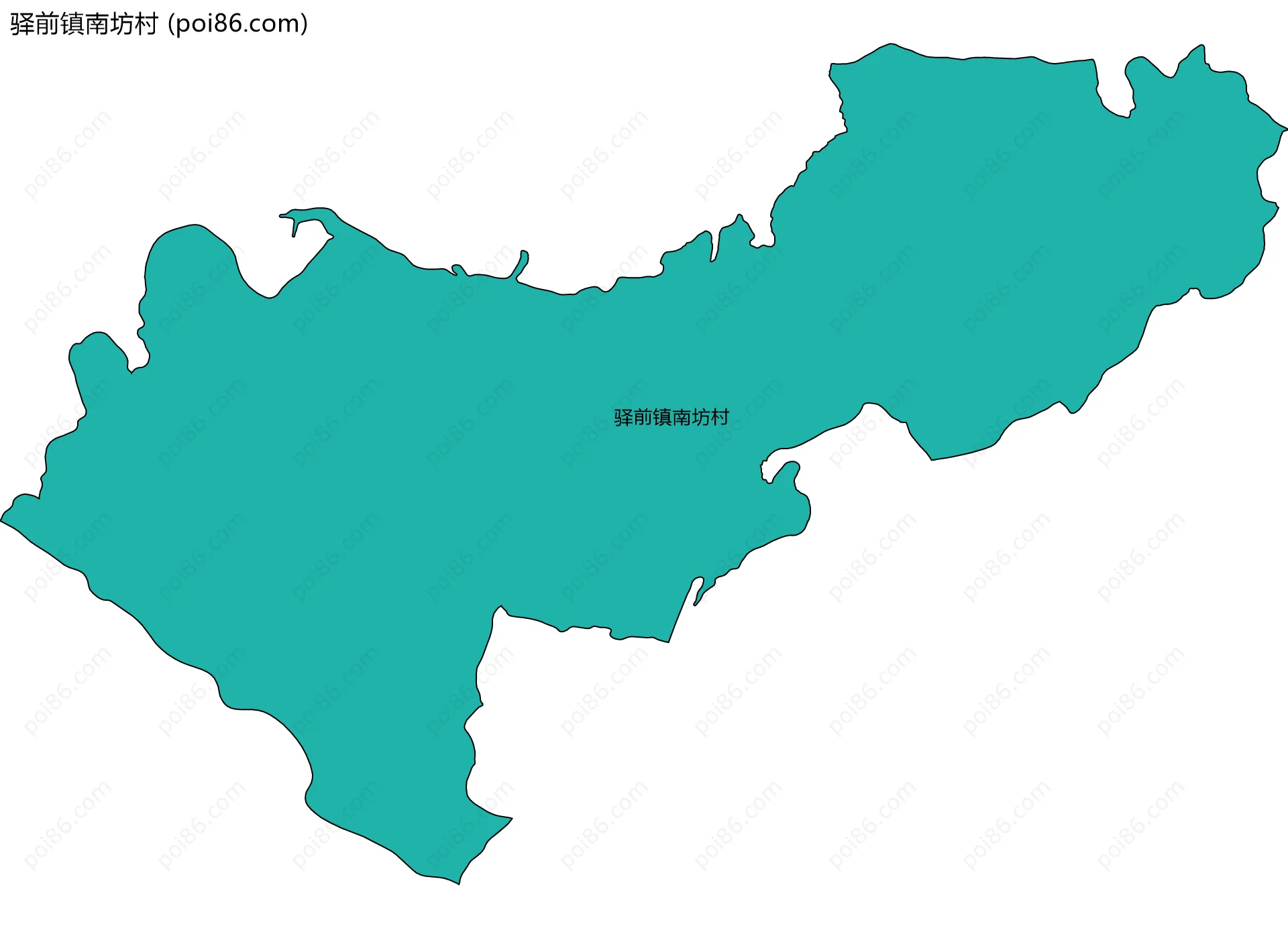 驿前镇南坊村边界地图