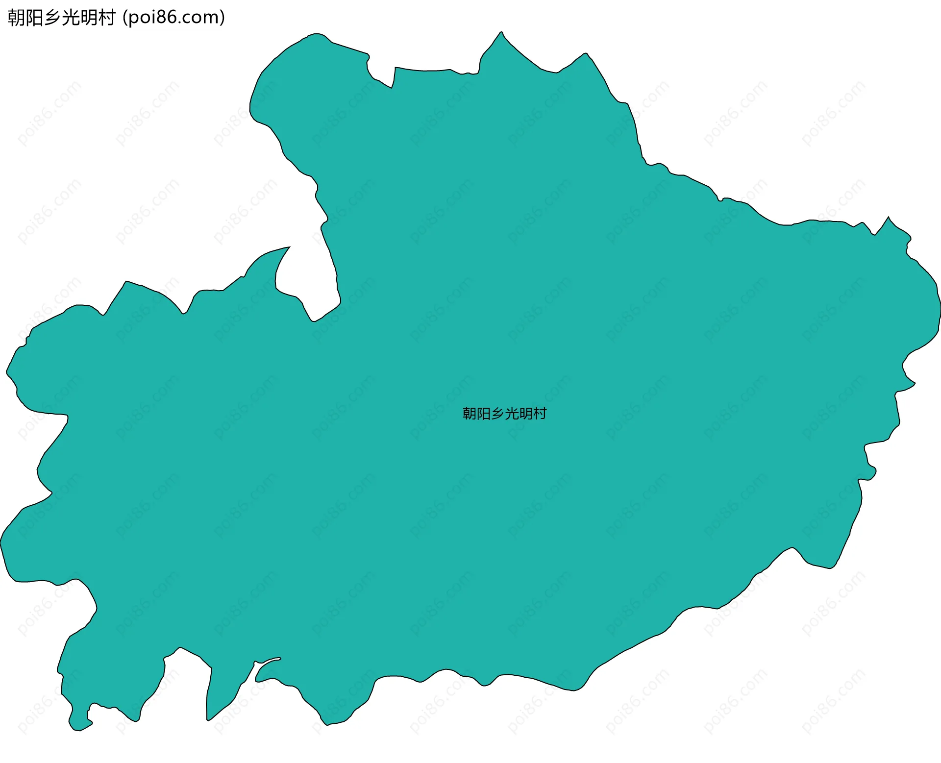 朝阳乡光明村边界地图