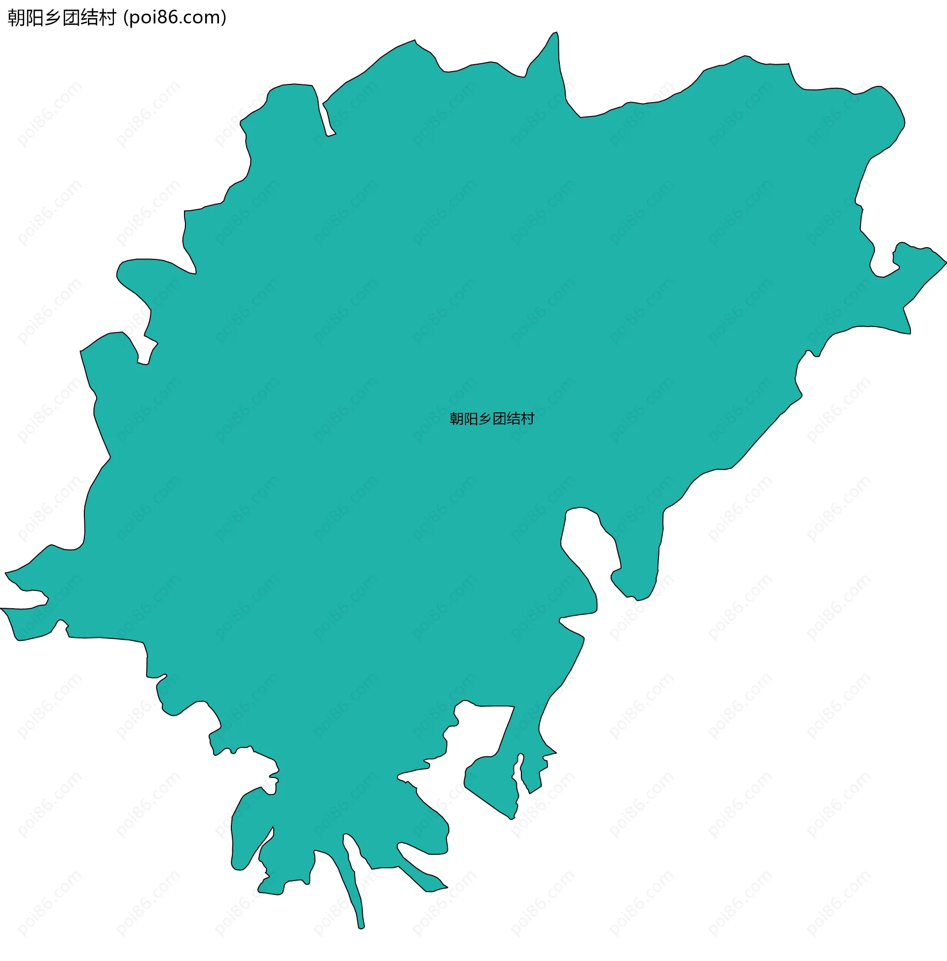 朝阳乡团结村边界地图