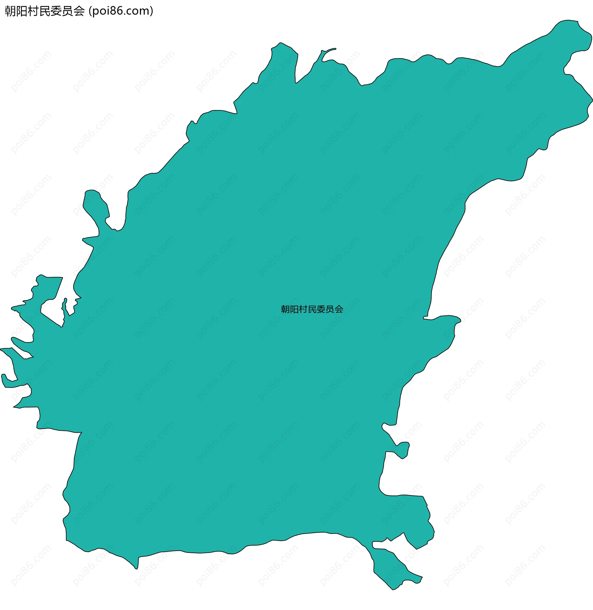 朝阳村民委员会边界地图
