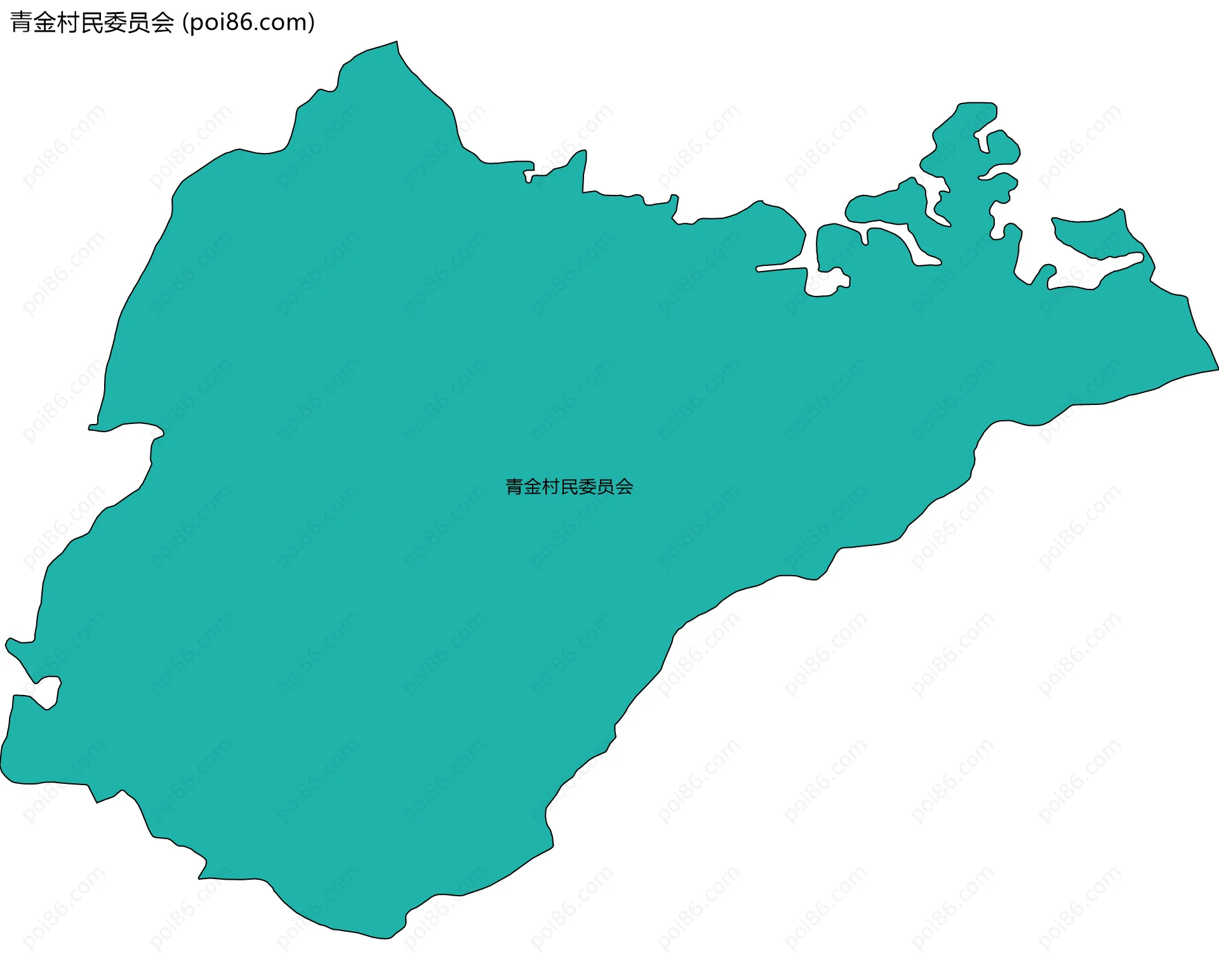 青金村民委员会边界地图