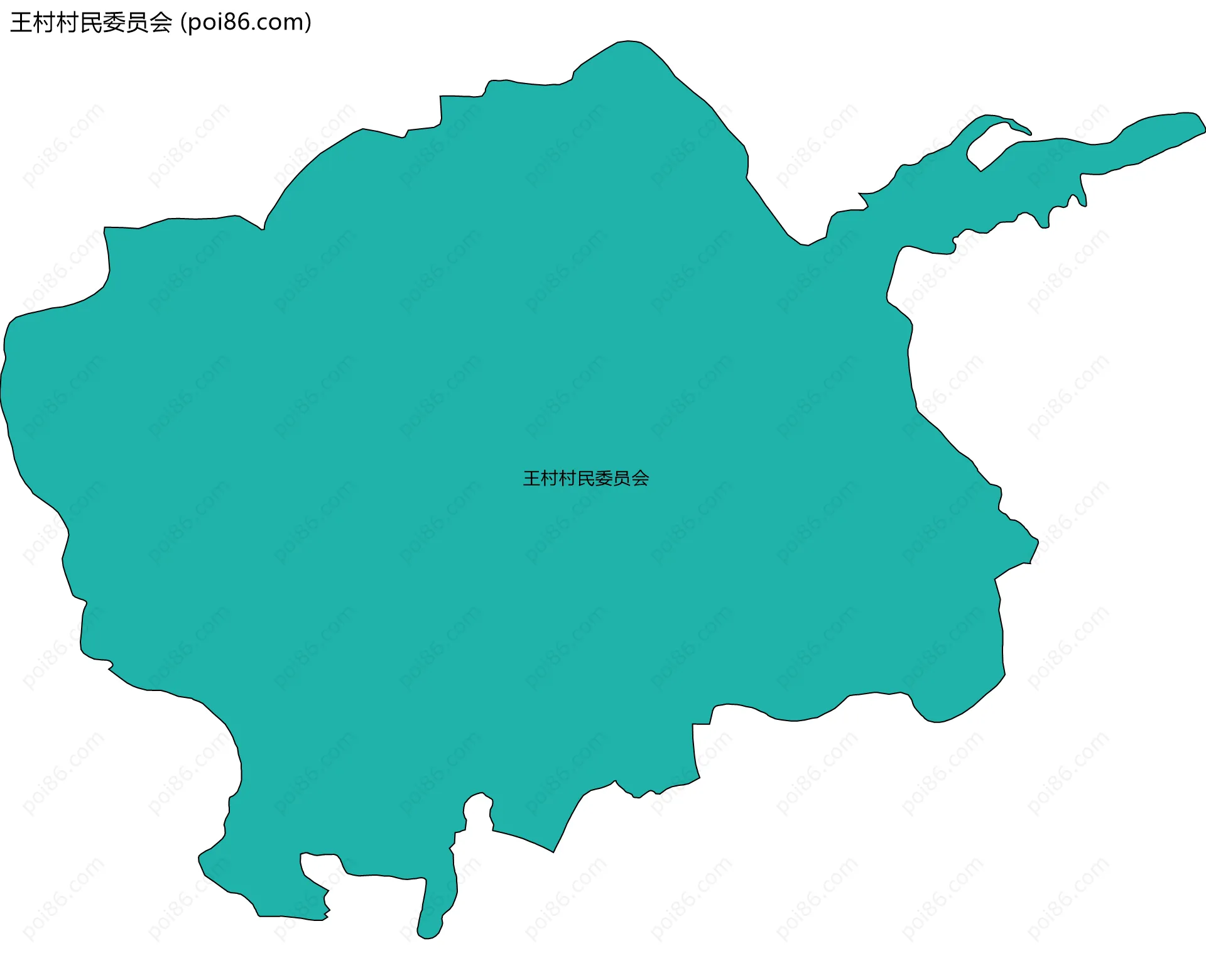 王村村民委员会边界地图