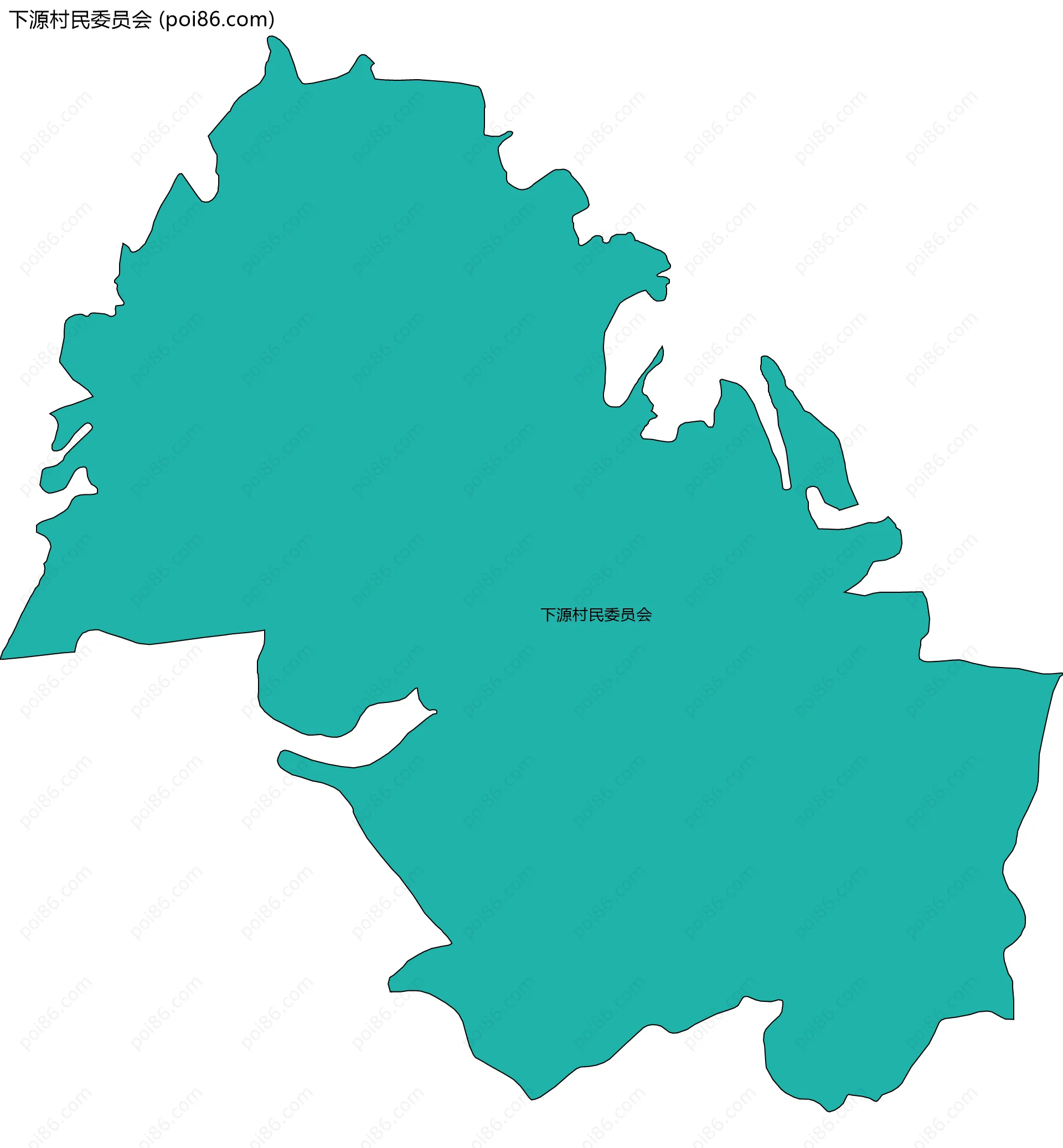 下源村民委员会边界地图