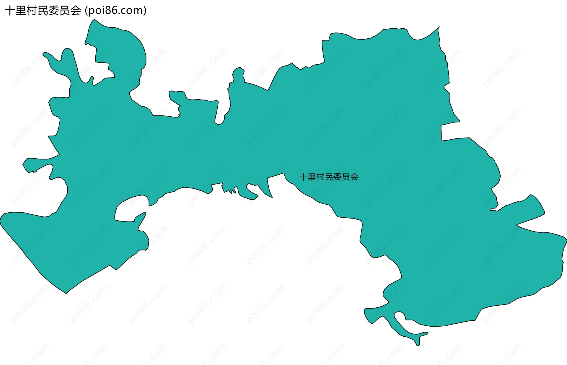 十里村民委员会边界地图