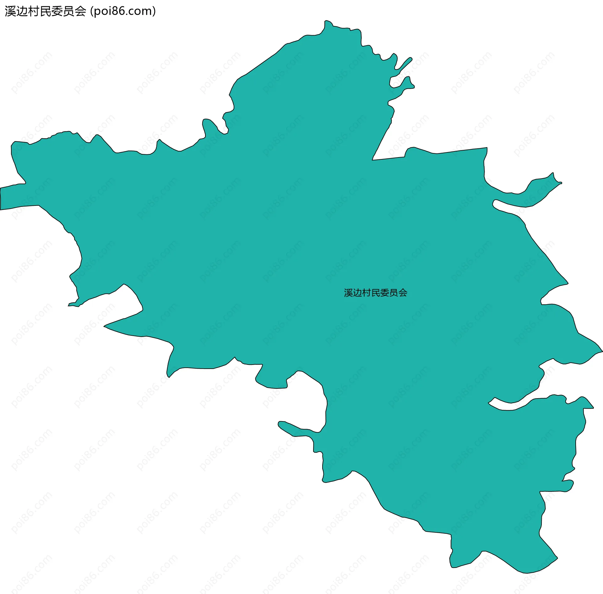 溪边村民委员会边界地图