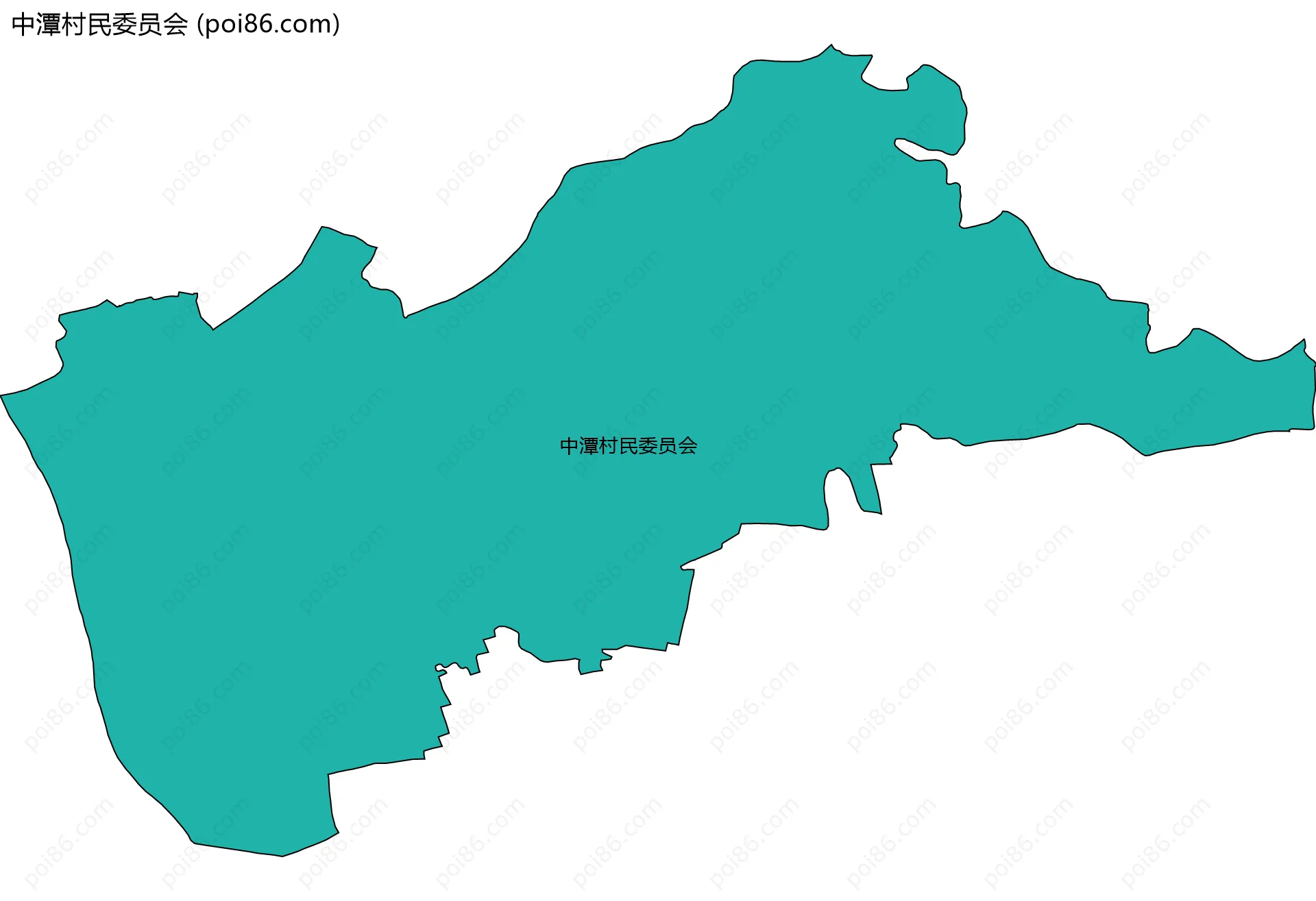 中潭村民委员会边界地图