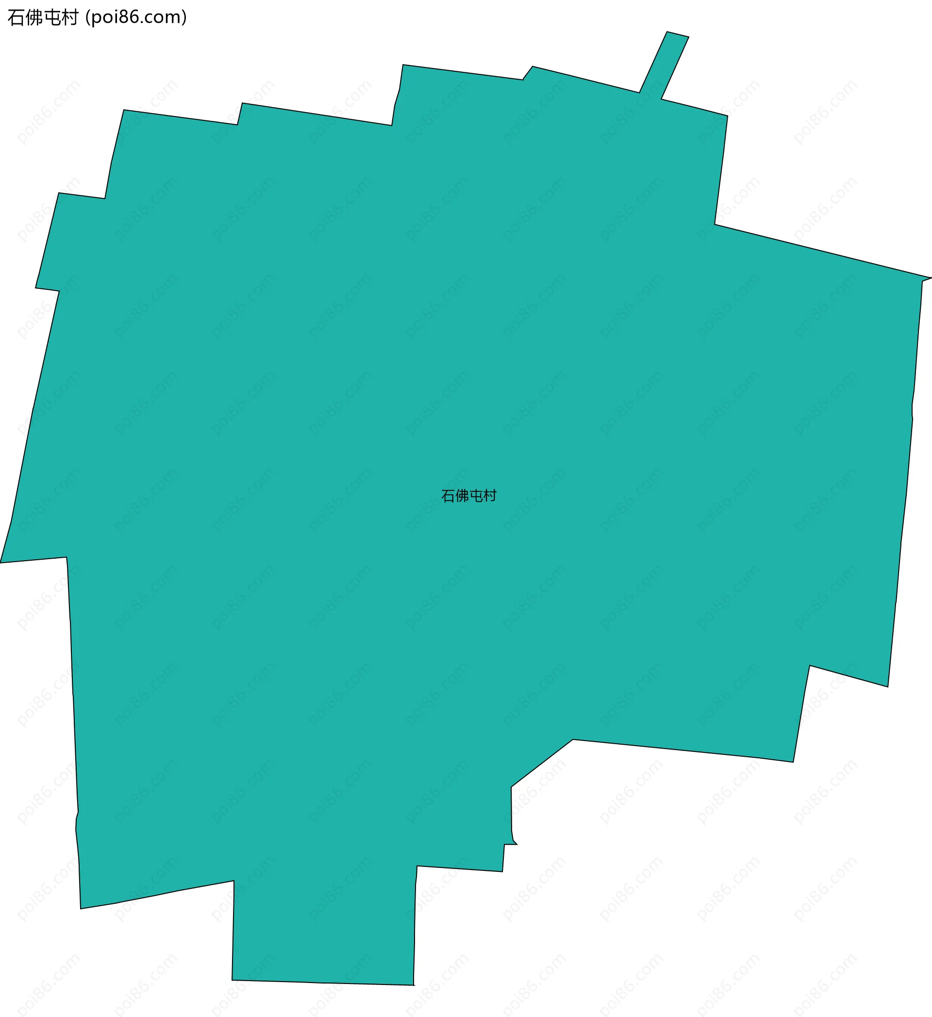 石佛屯村边界地图