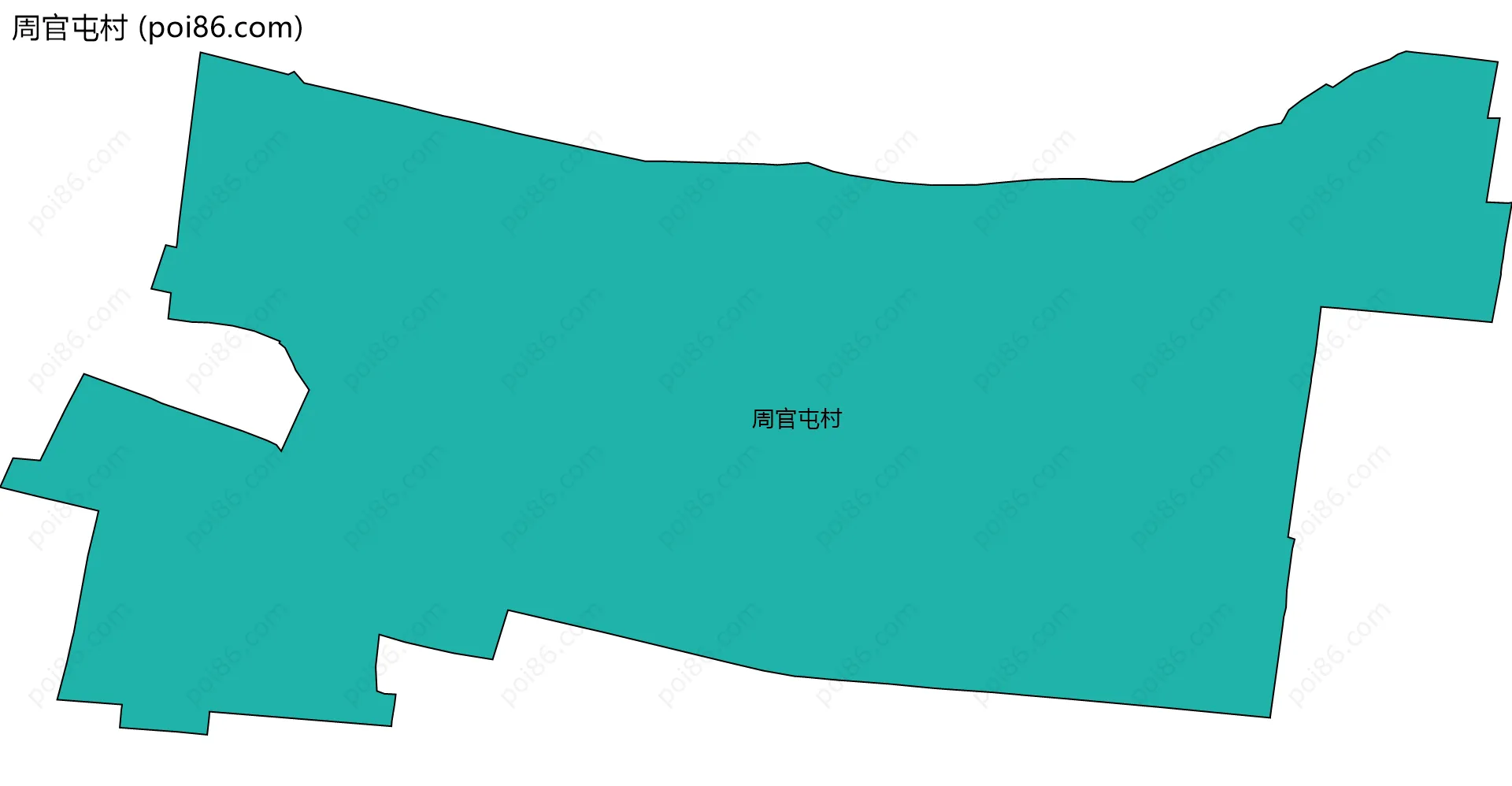 周官屯村边界地图