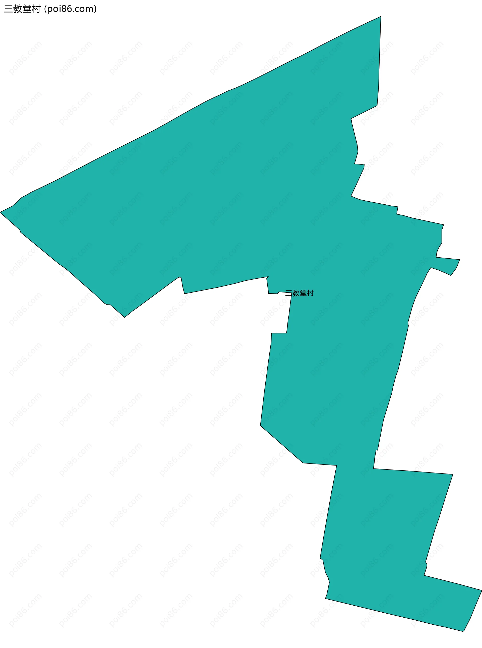 三教堂村边界地图