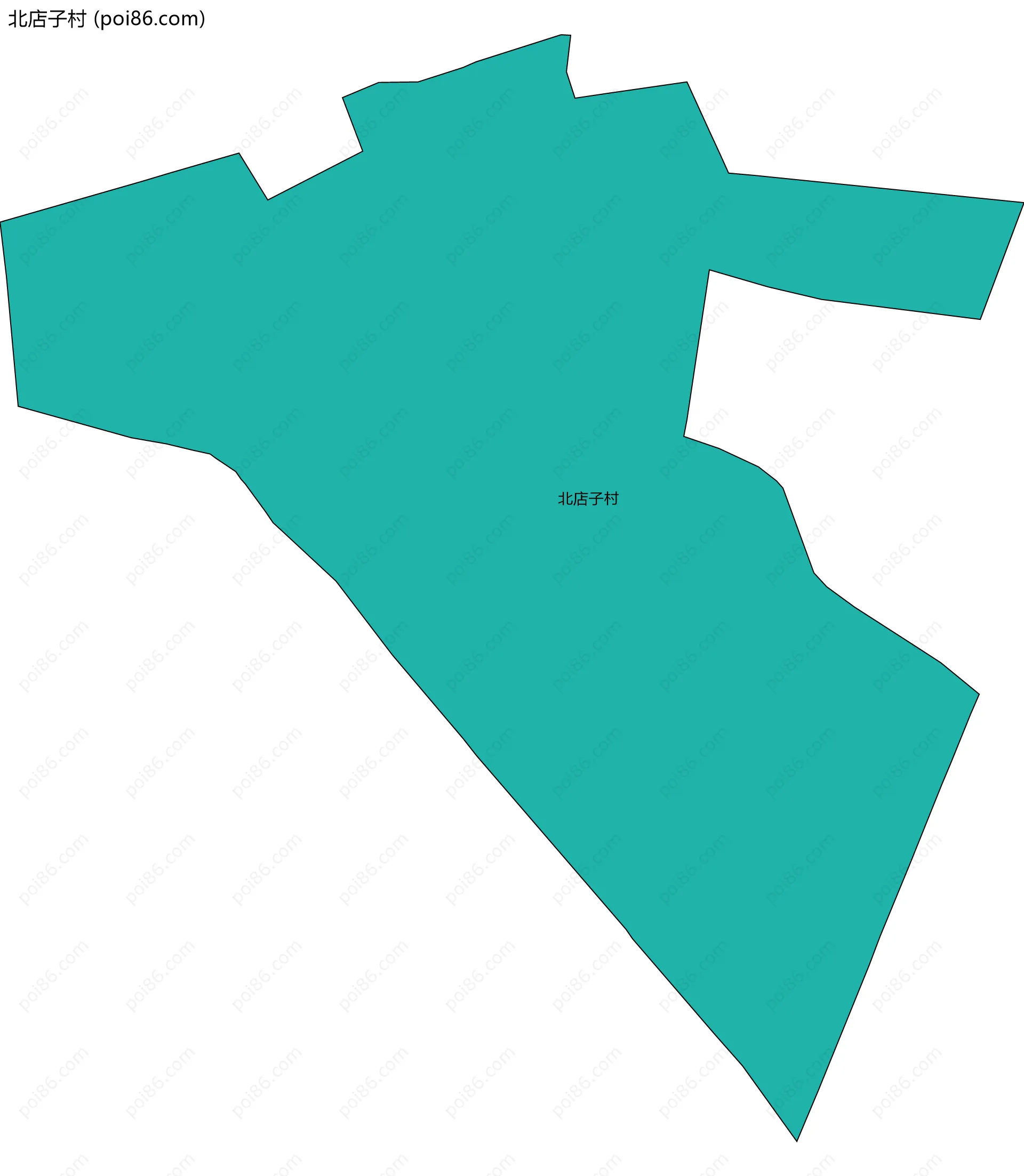 北店子村边界地图