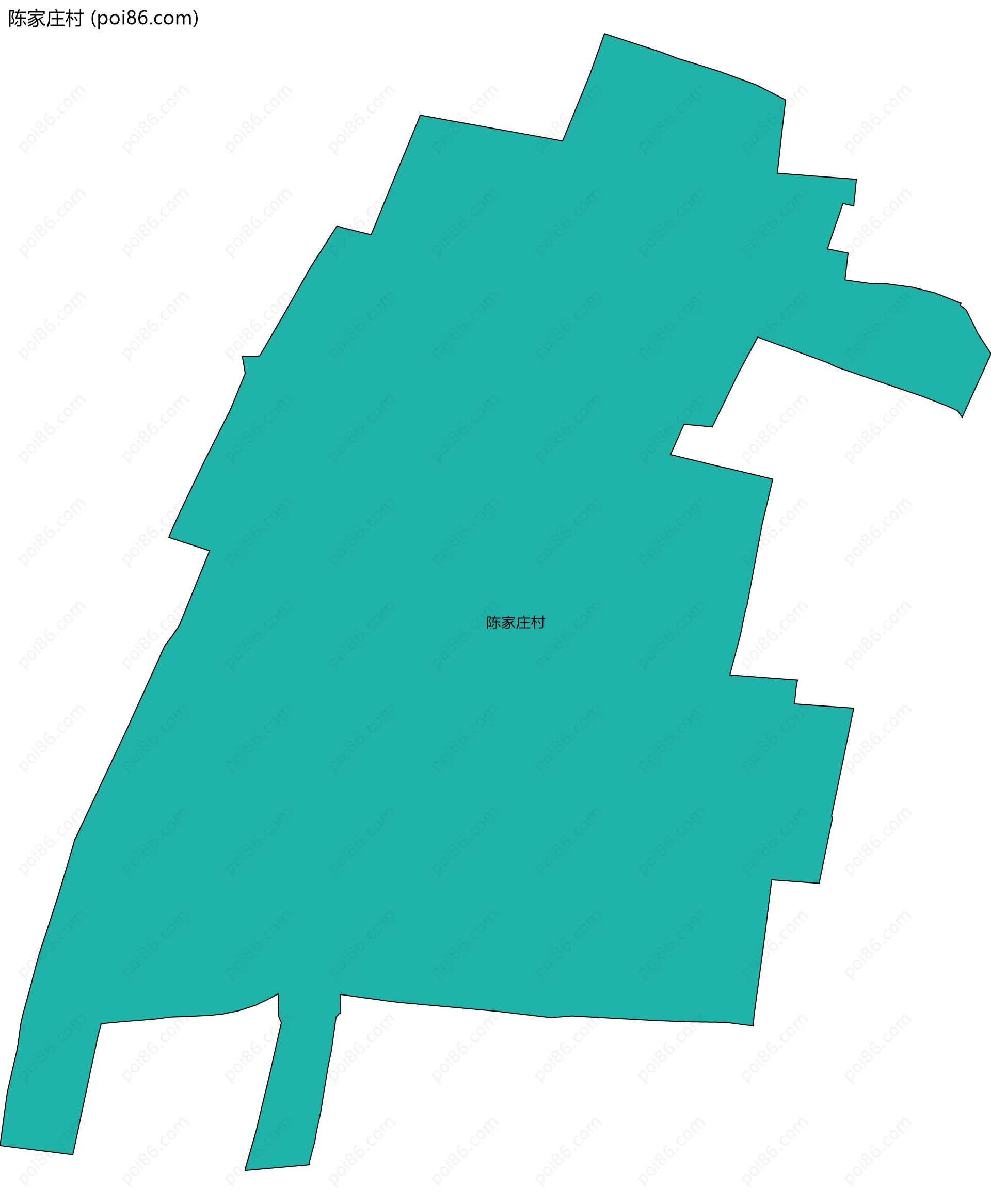 陈家庄村边界地图