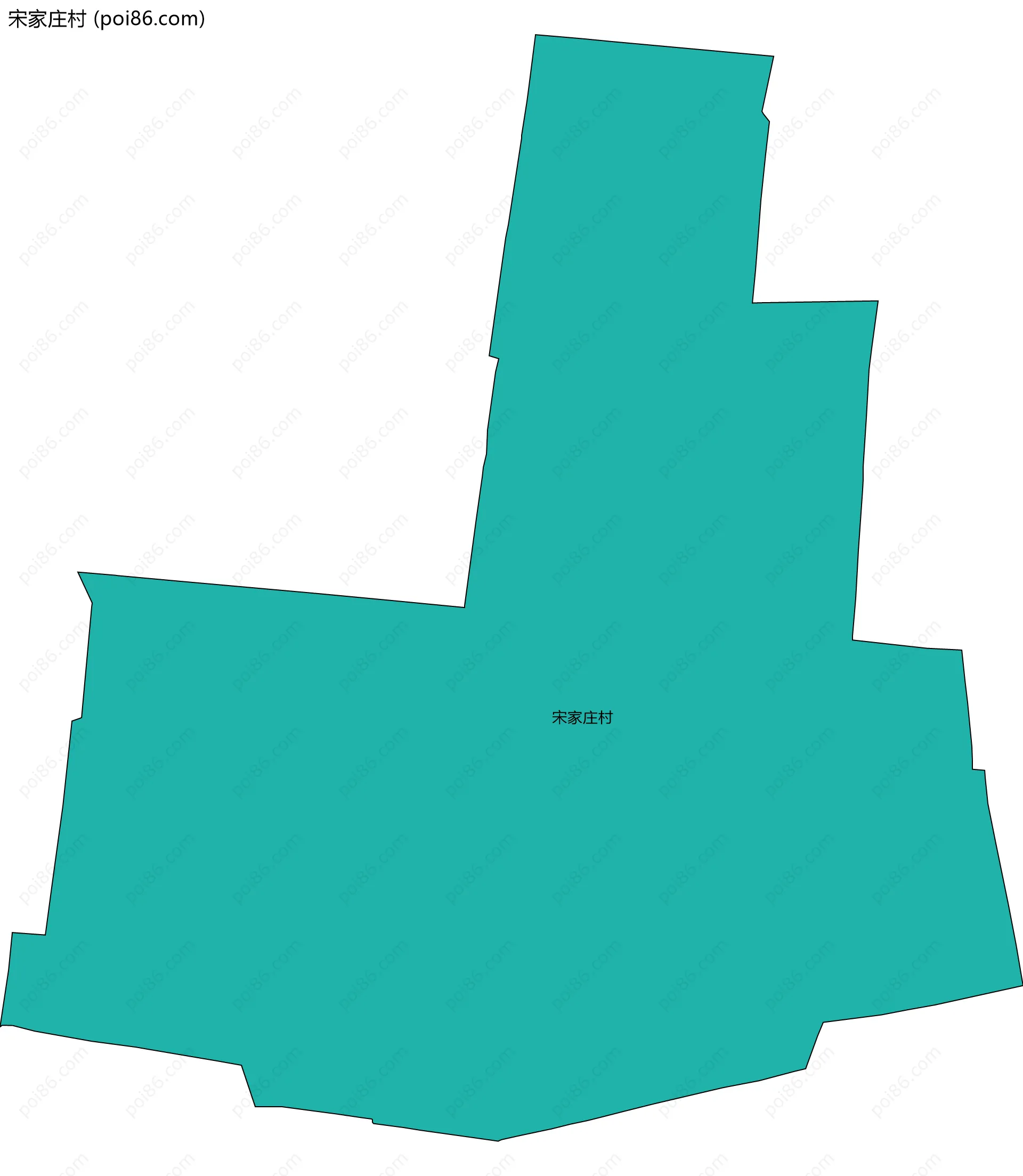 宋家庄村边界地图