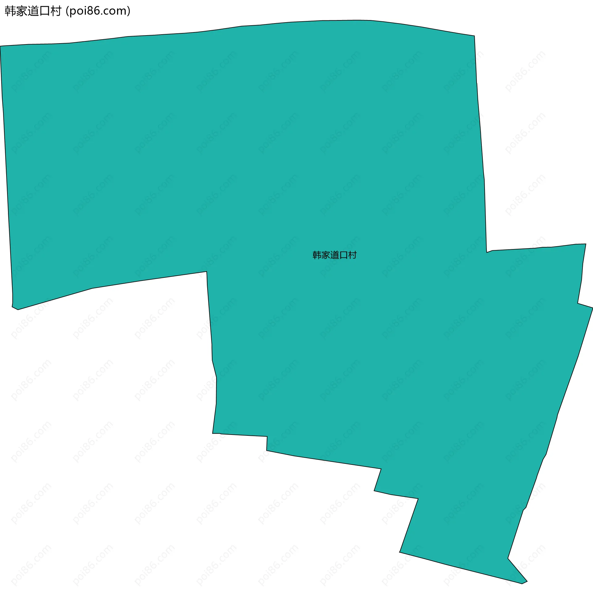 韩家道口村边界地图