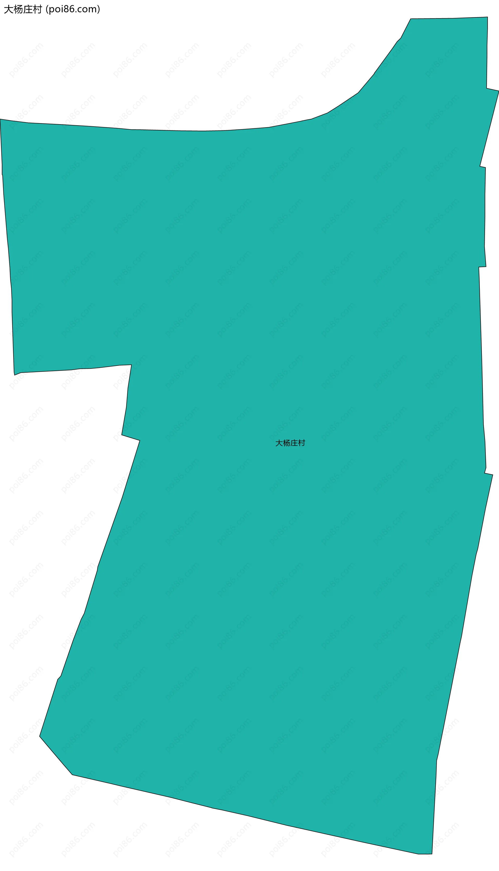 大杨庄村边界地图