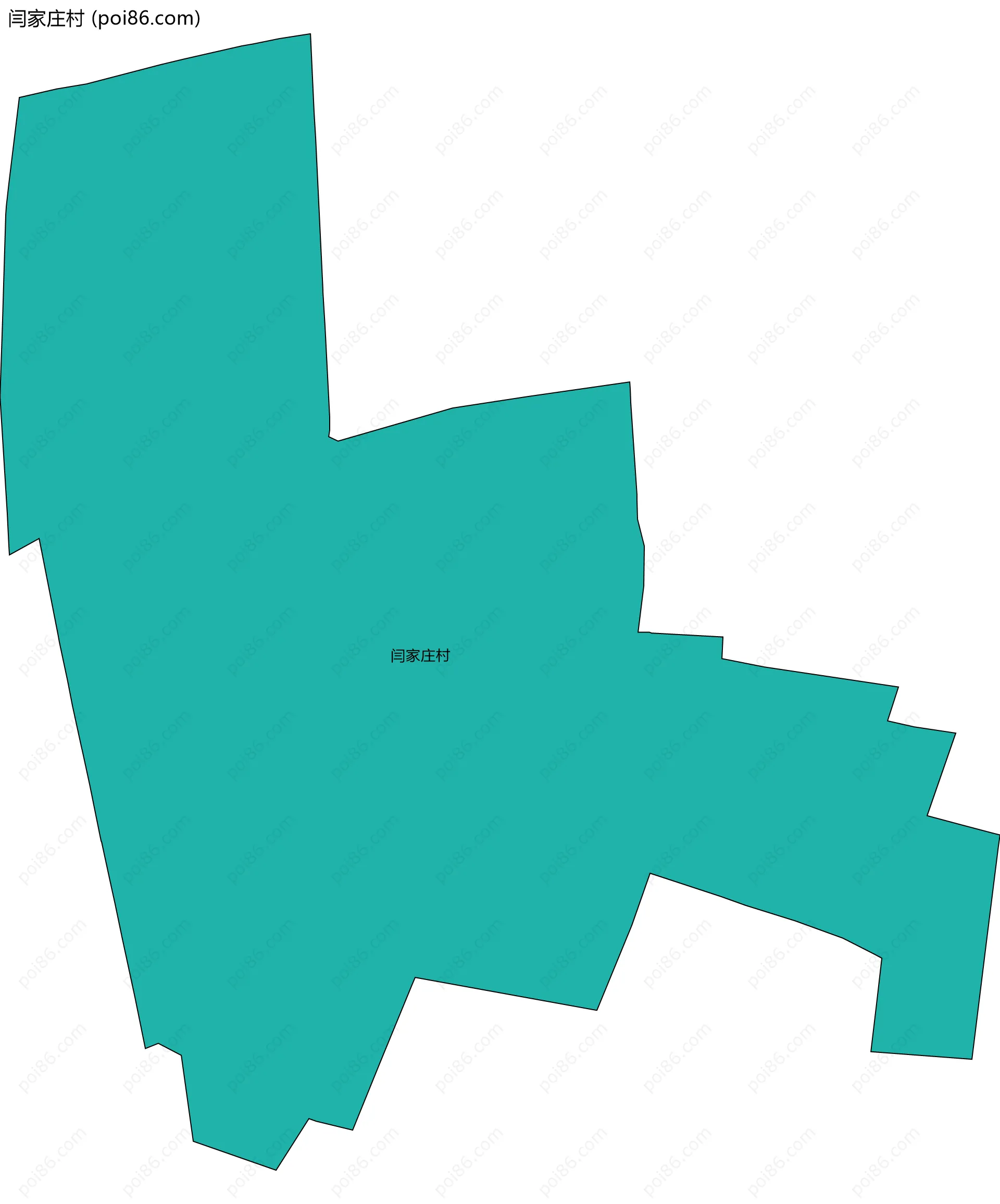 闫家庄村边界地图