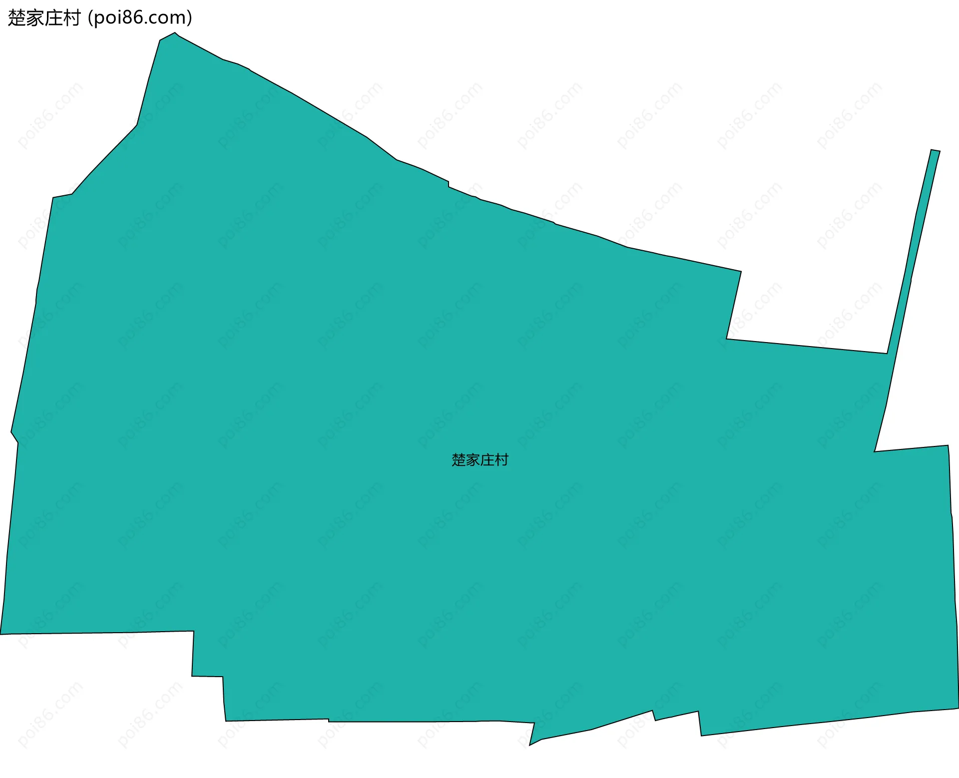 楚家庄村边界地图