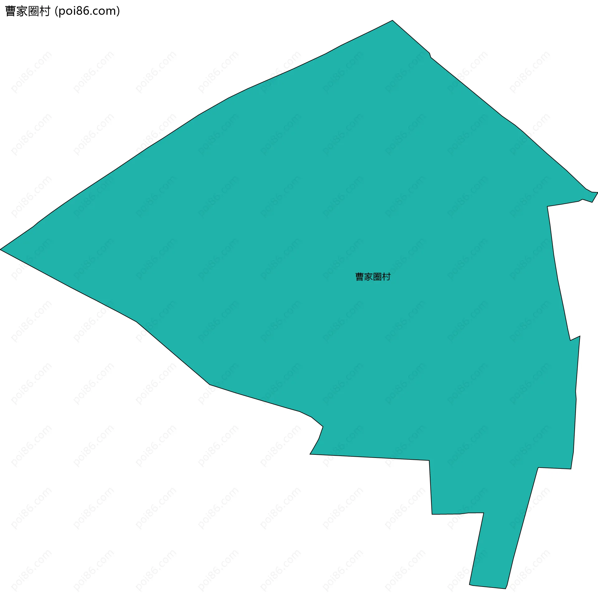 曹家圈村边界地图