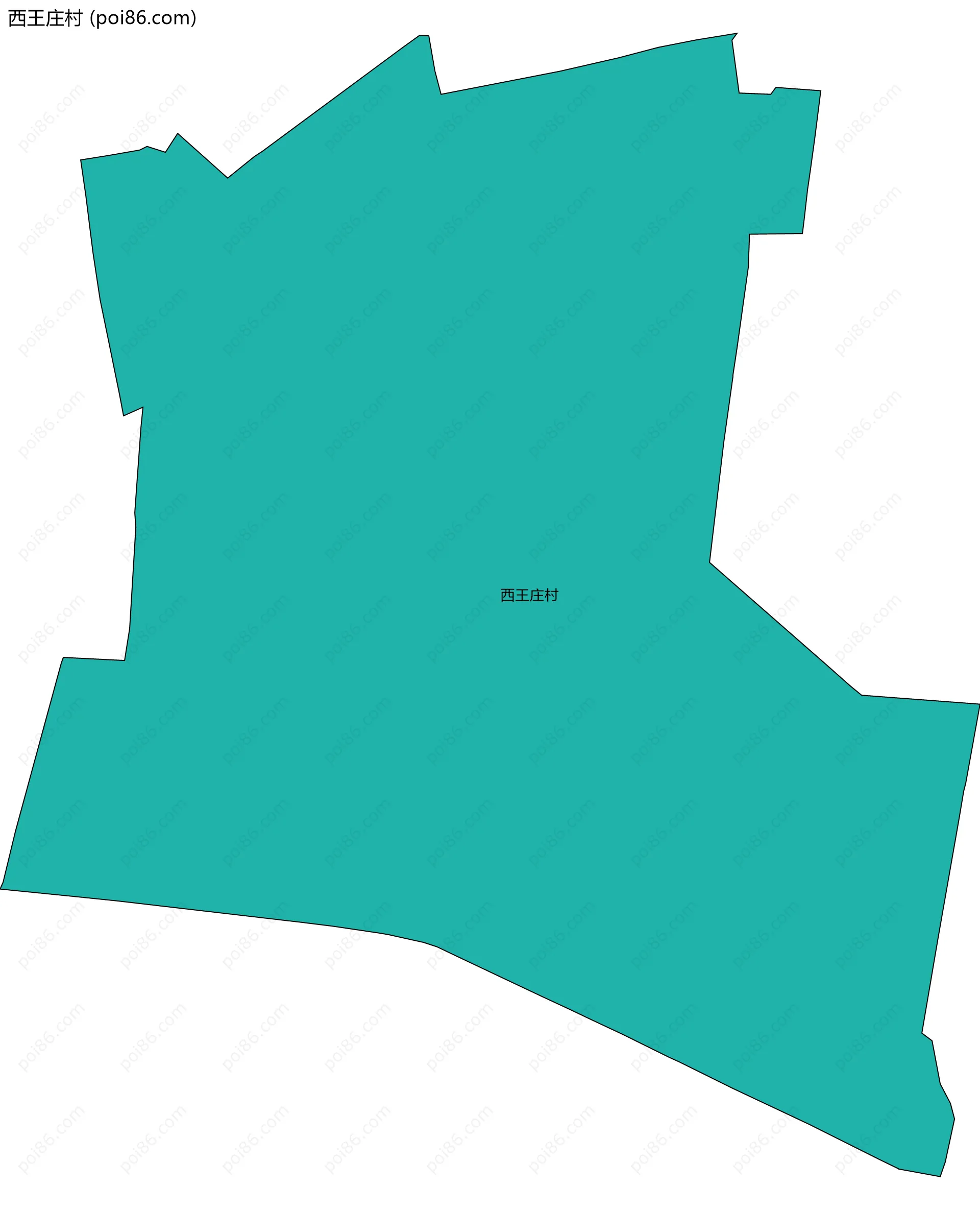 西王庄村边界地图