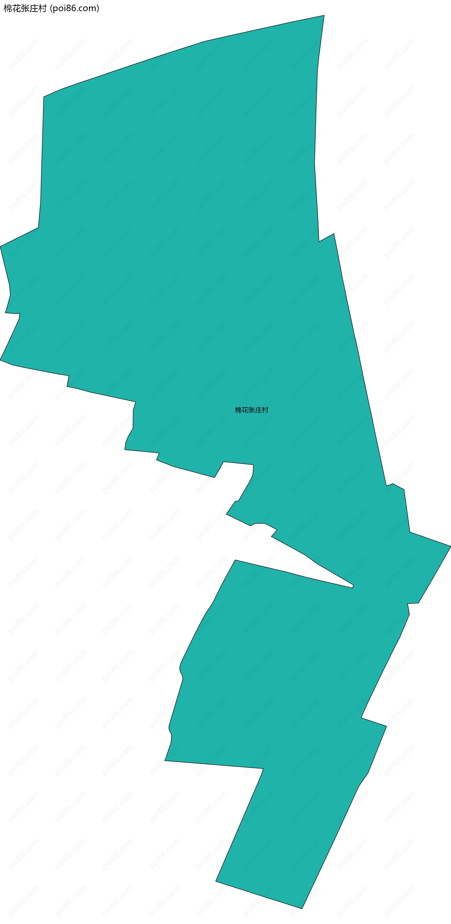 棉花张庄村边界地图