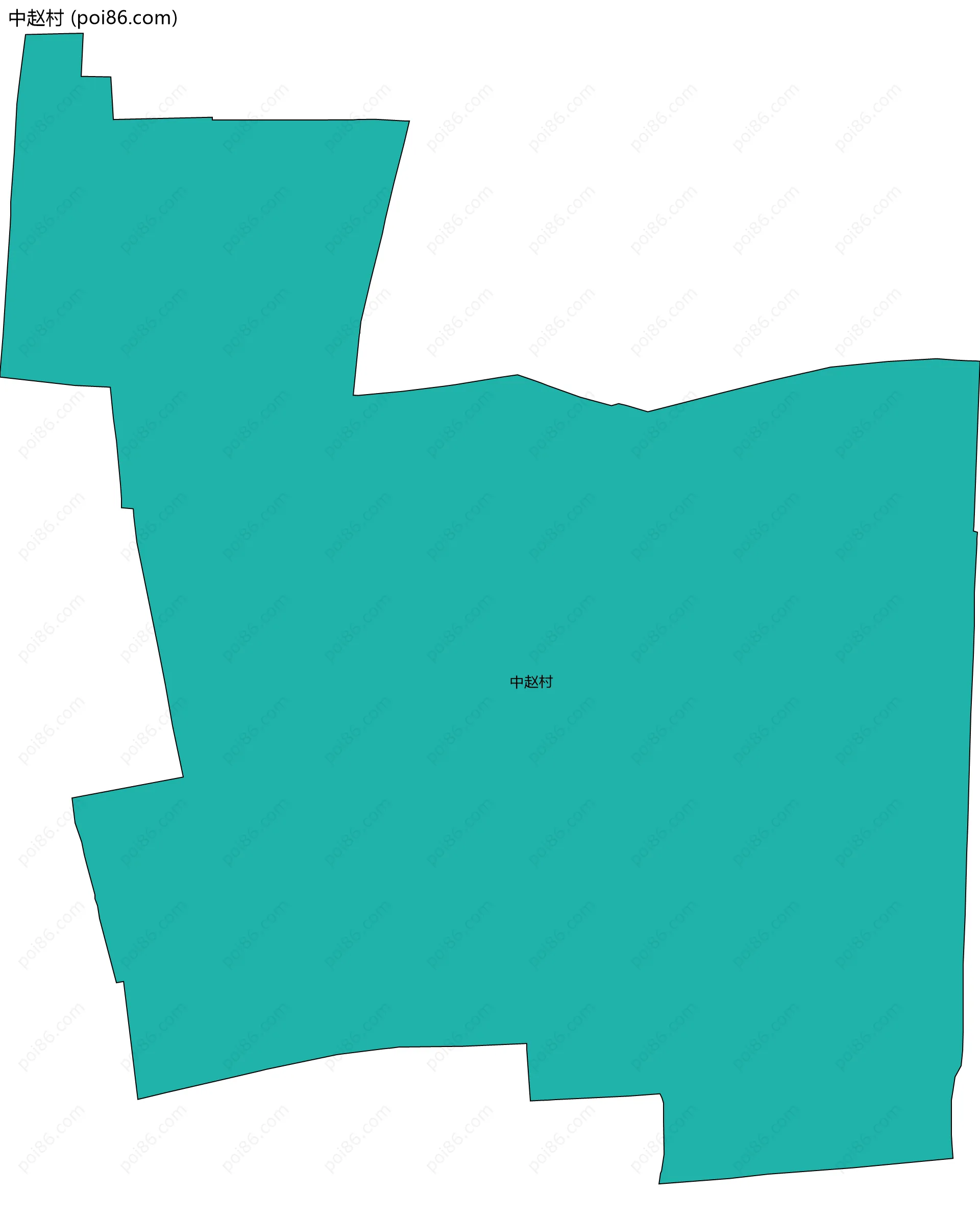 中赵村边界地图