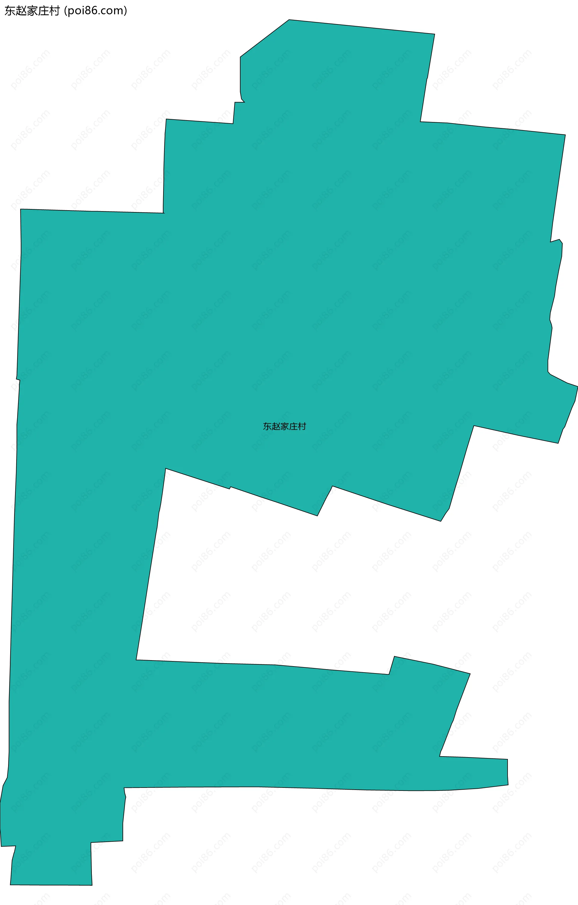 东赵家庄村边界地图