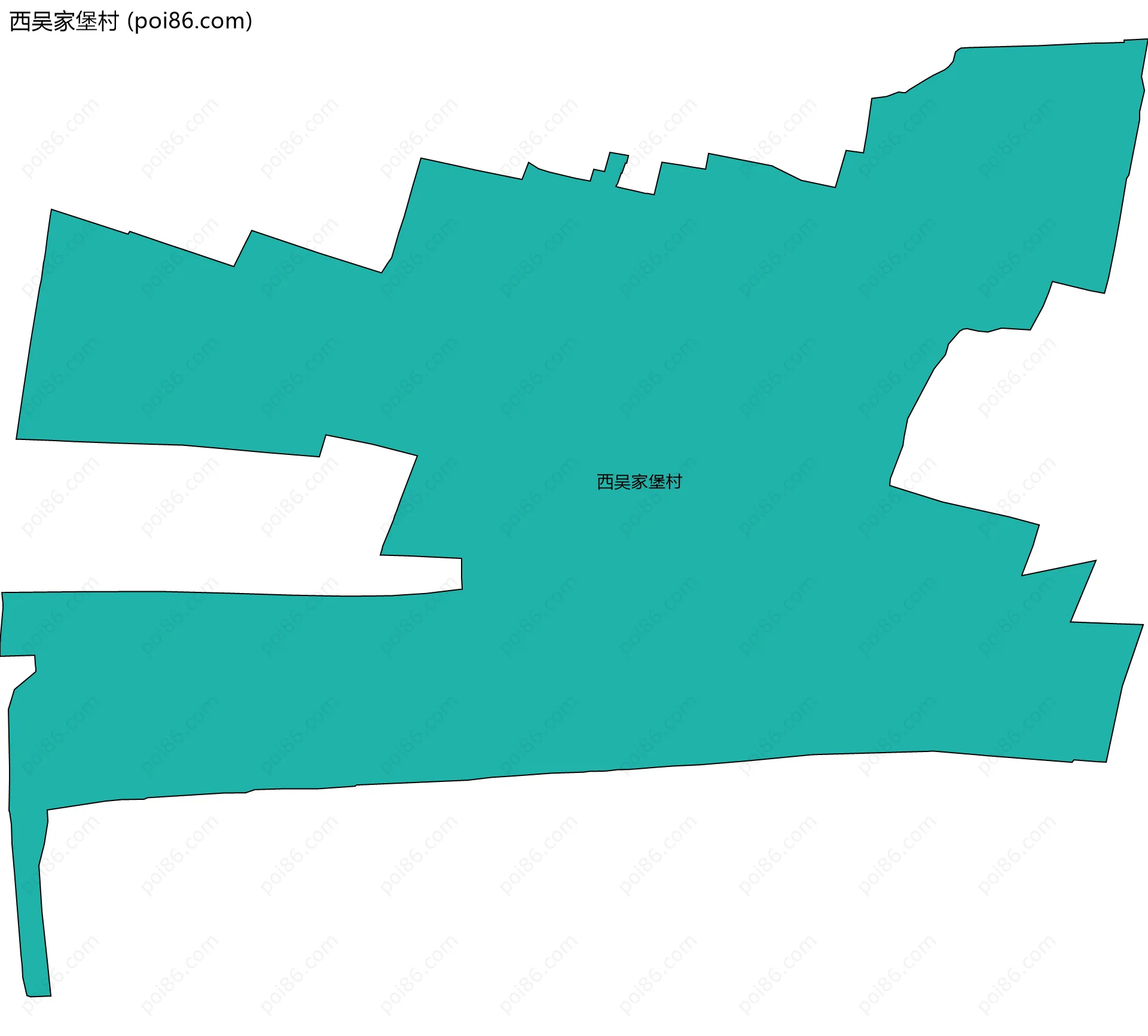 西吴家堡村边界地图