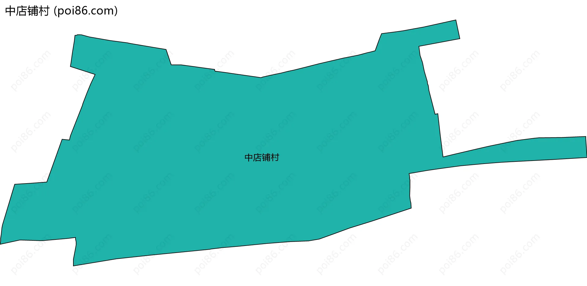 中店铺村边界地图