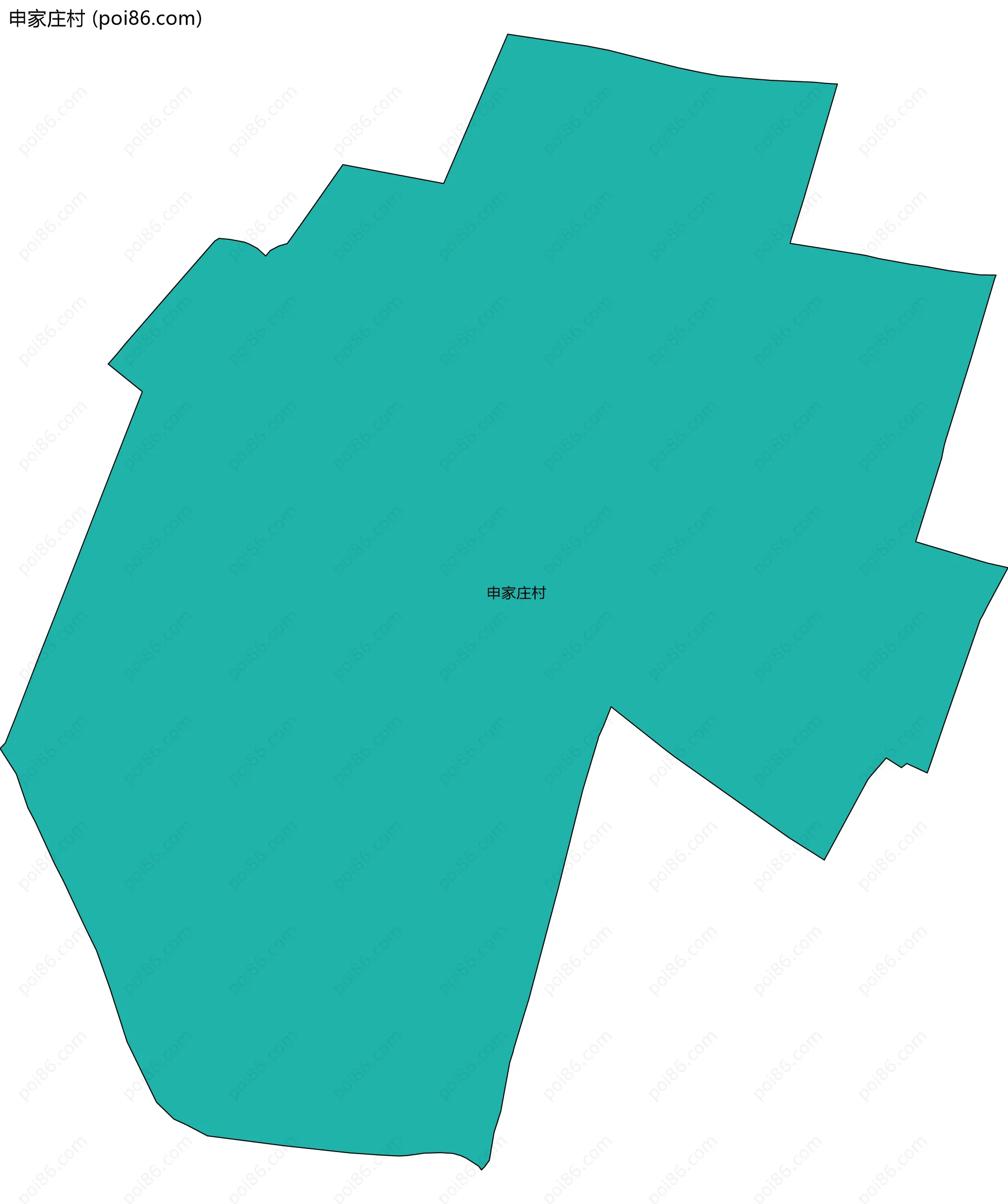 申家庄村边界地图