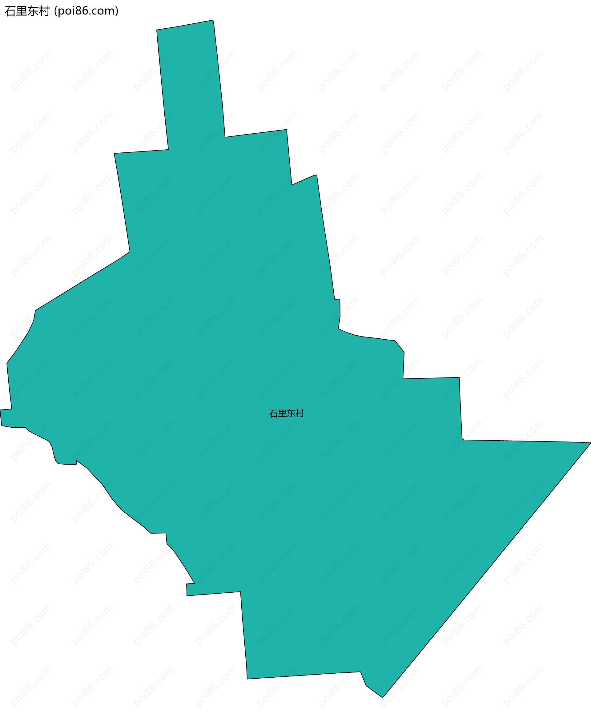 石里东村边界地图