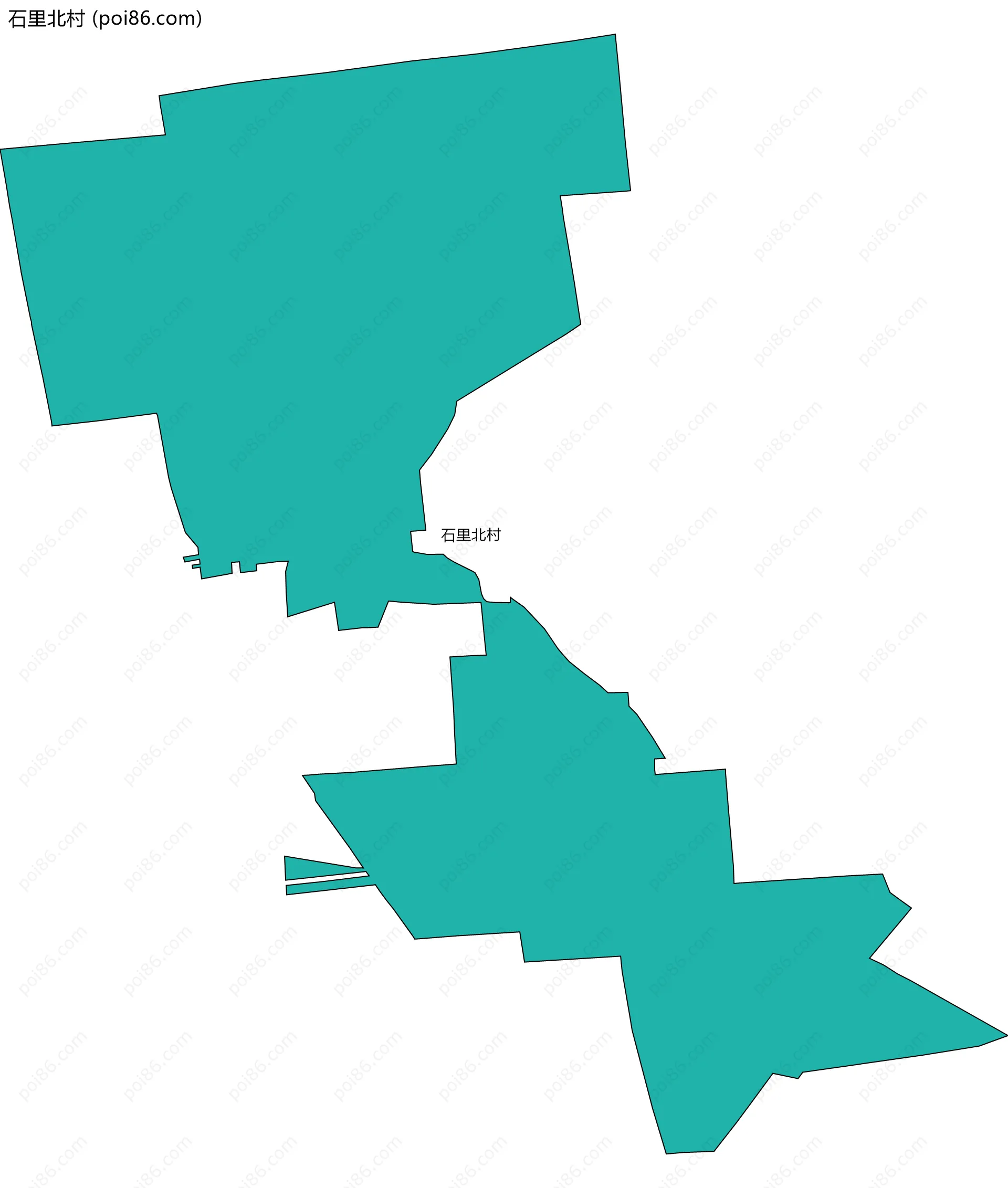 石里北村边界地图