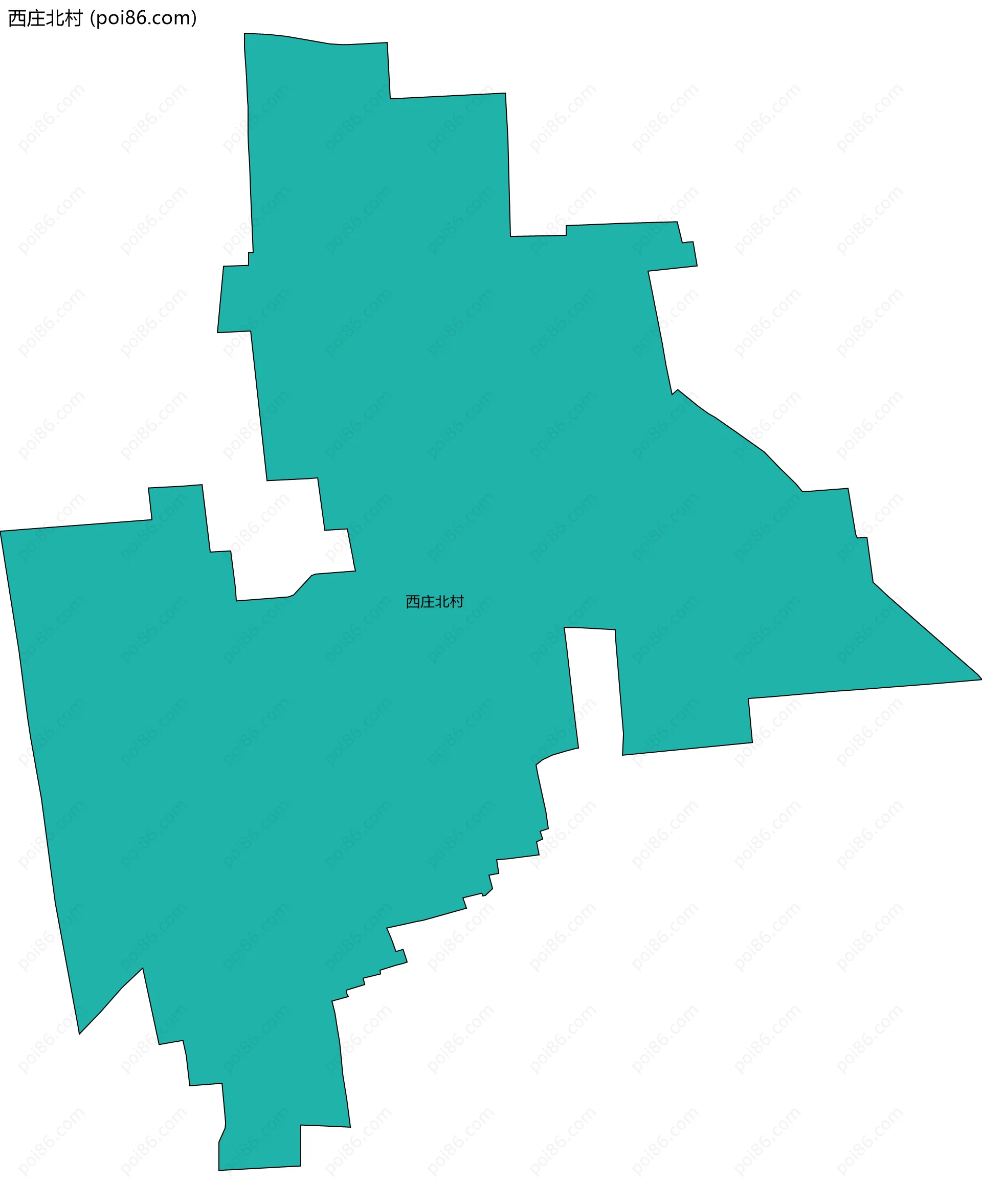 西庄北村边界地图