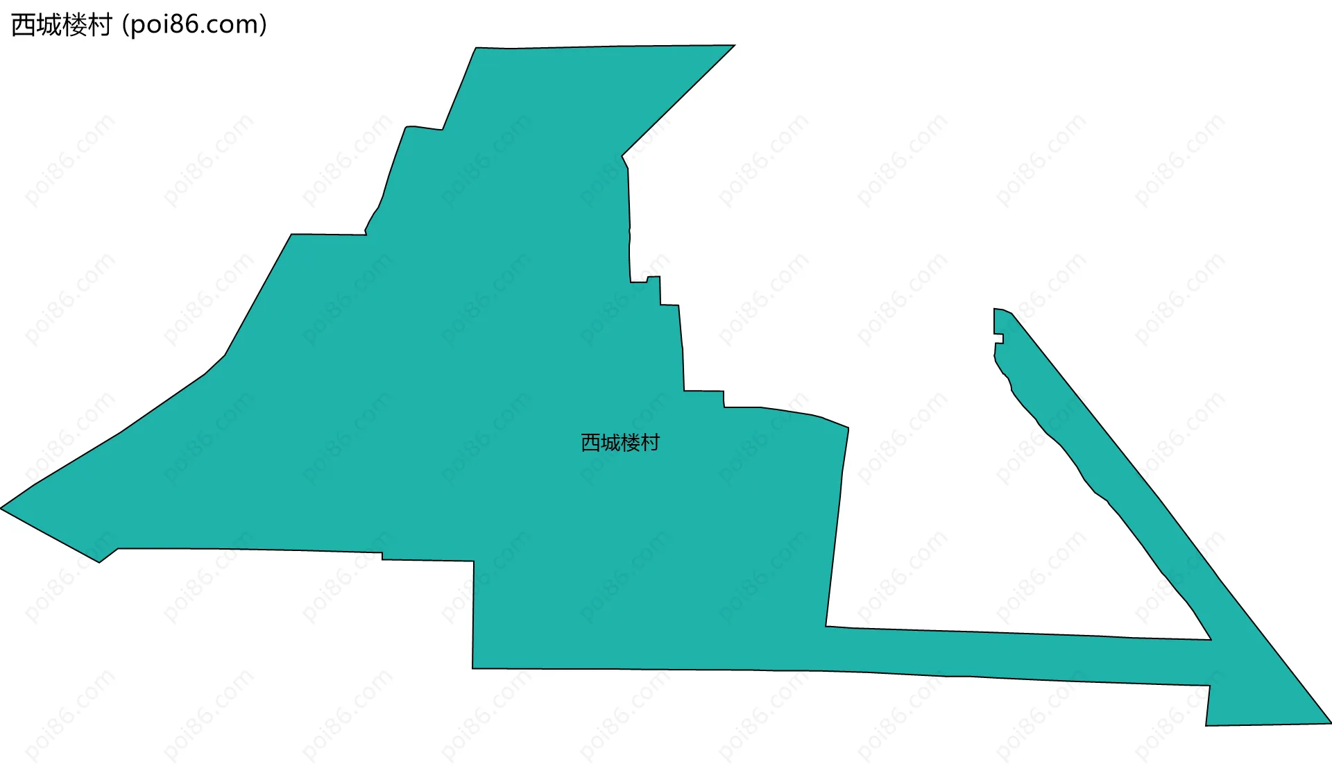 西城楼村边界地图